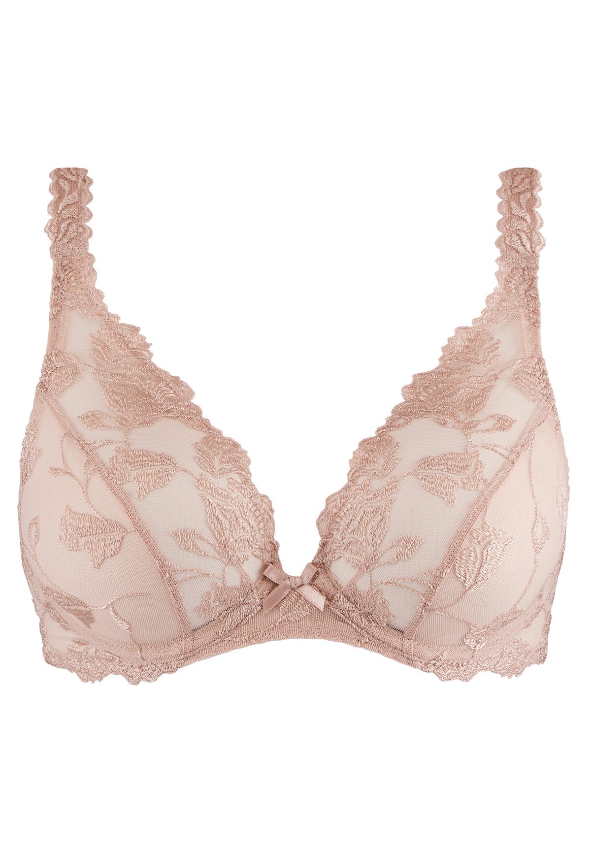 A la Folie kohl black underwired triangle bra AUBADE Beige