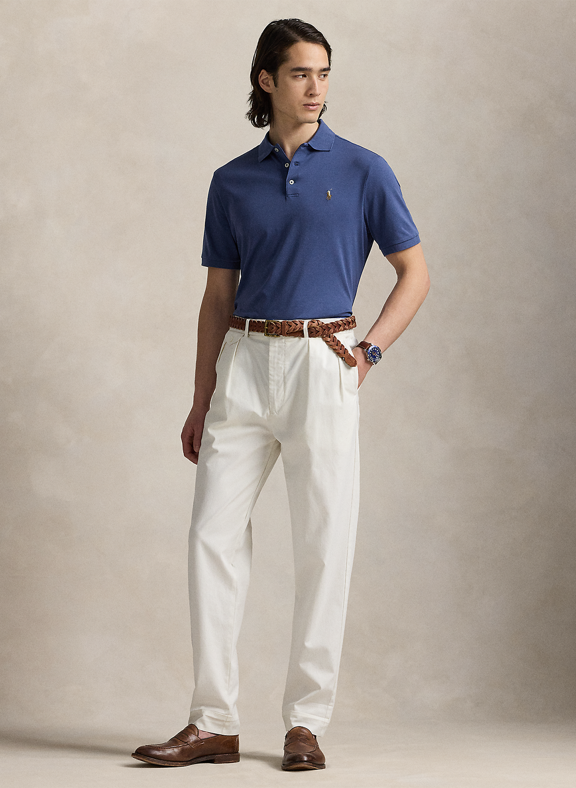 Polo slim-fit en coton POLO RALPH LAUREN Bleu