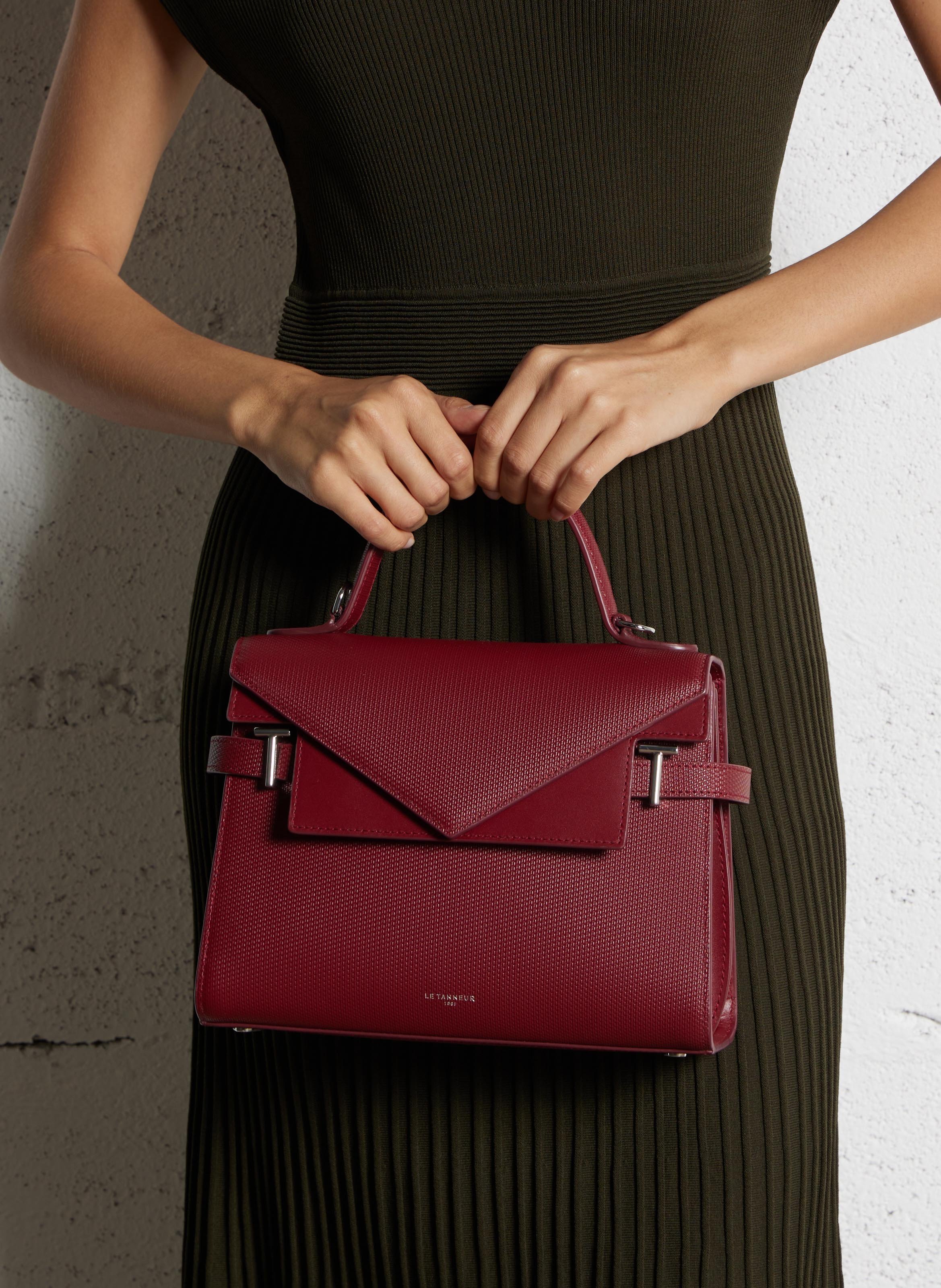 Sac en cuir LE TANNEUR Rouge