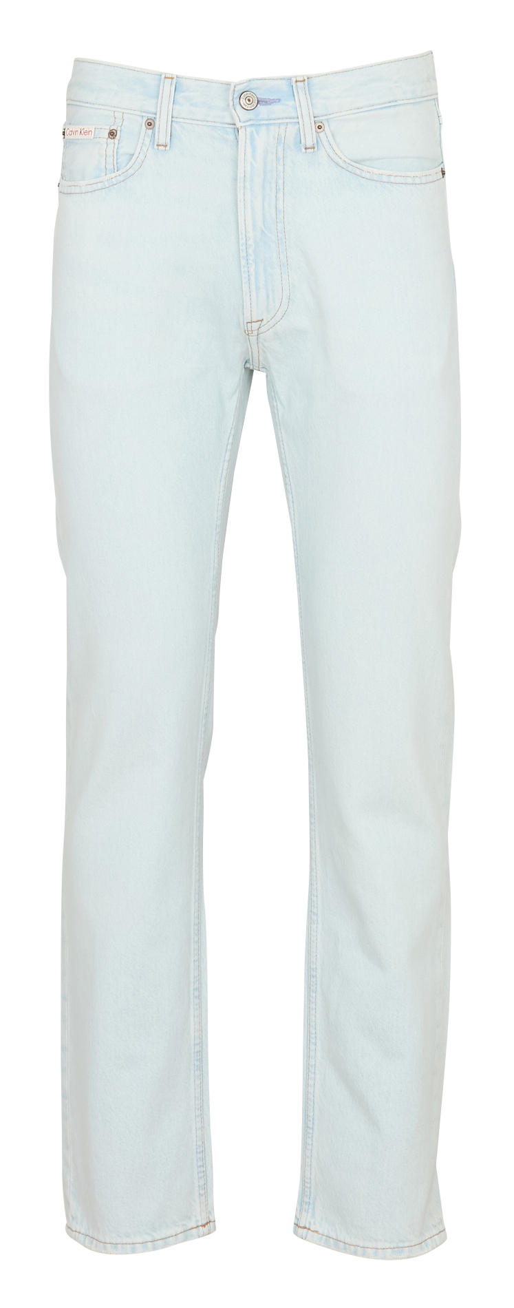 Straight faded cotton jeans CALVIN KLEIN Blue