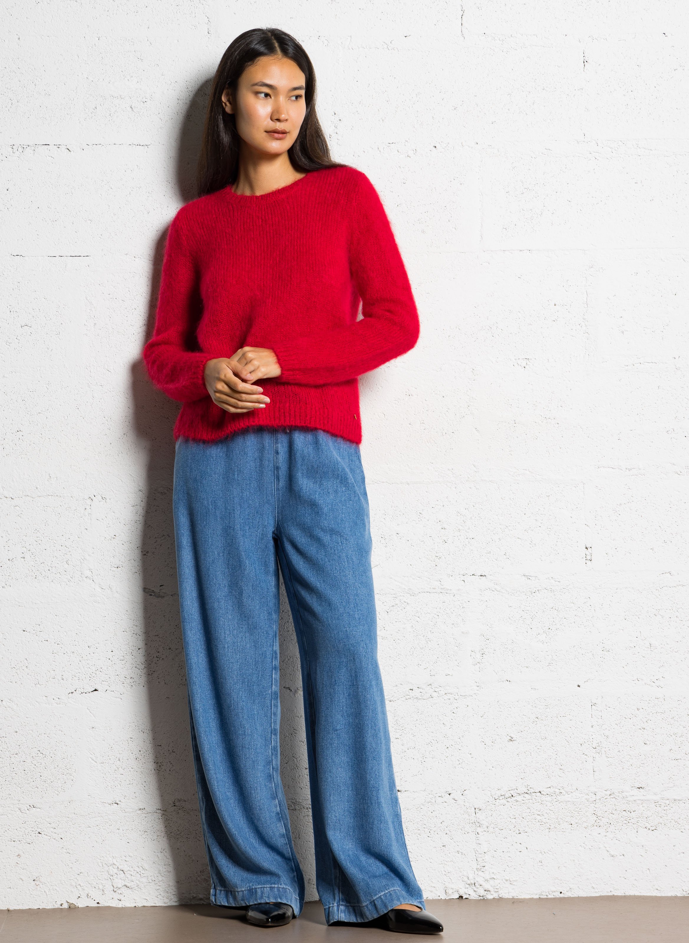 Alpaca wool sweater DES PETITS HAUTS Red