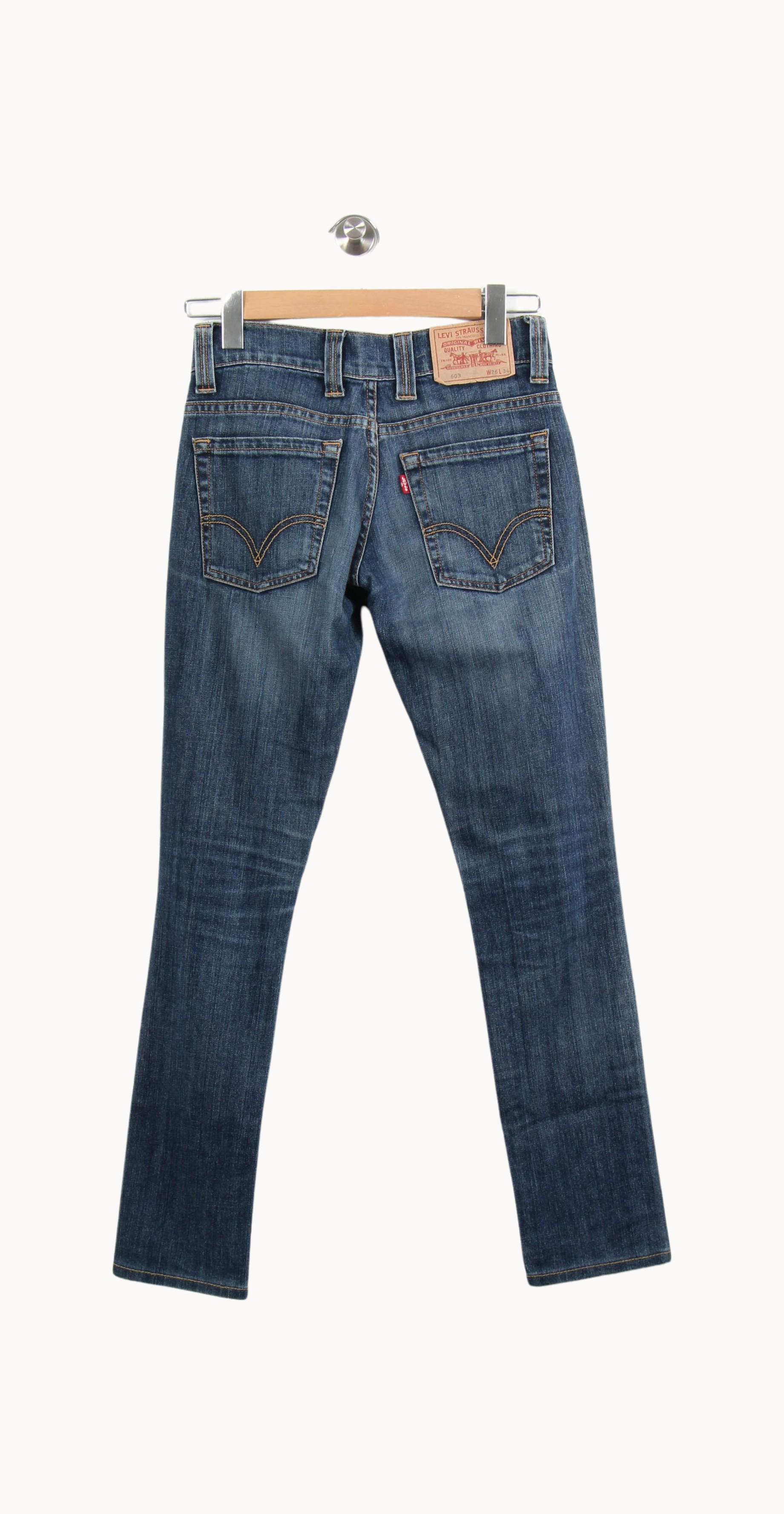 Cropped slim jeans with studs LEVI'S - Seconde main Blue