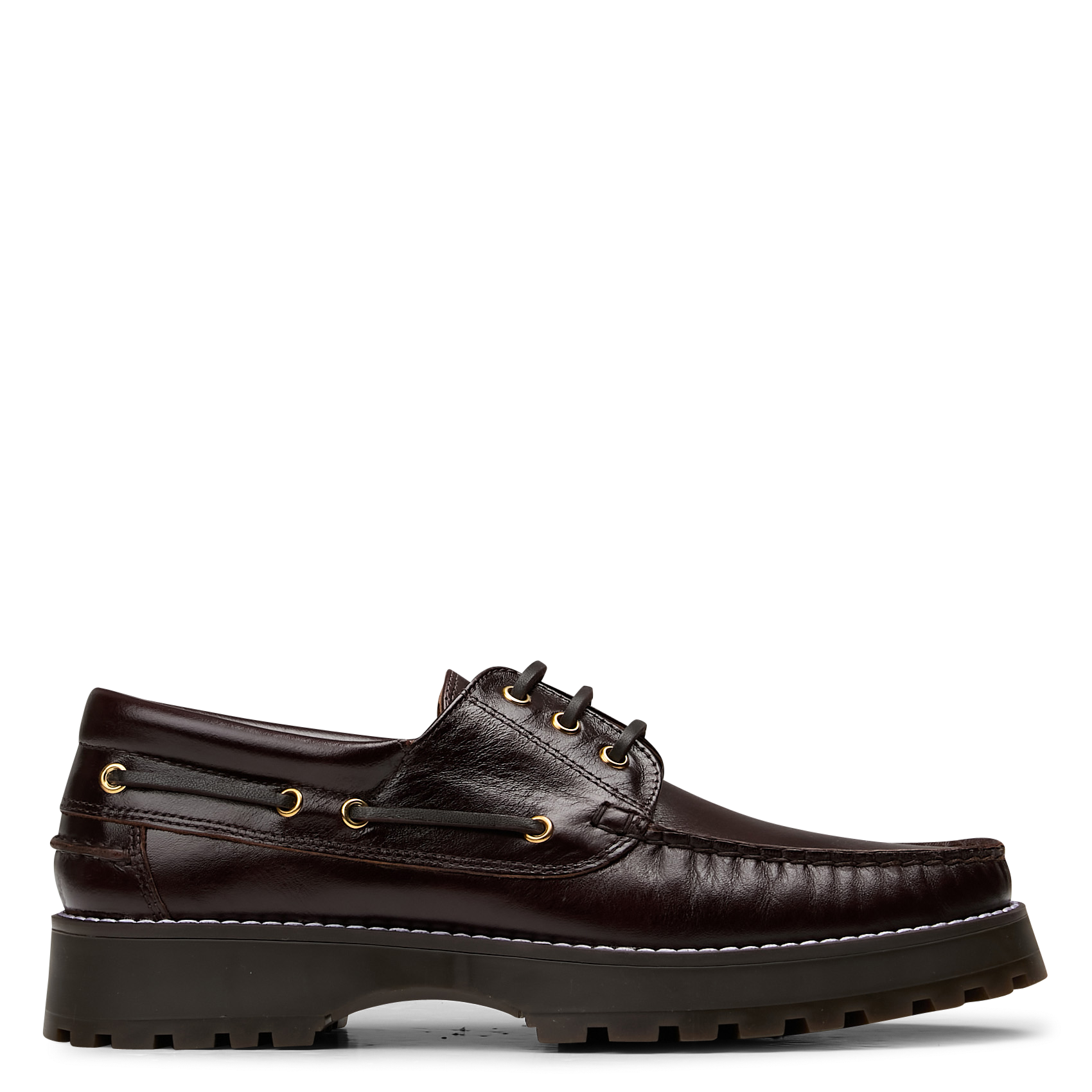 Derbies à lacets unies en cuir BOBBIES Marron
