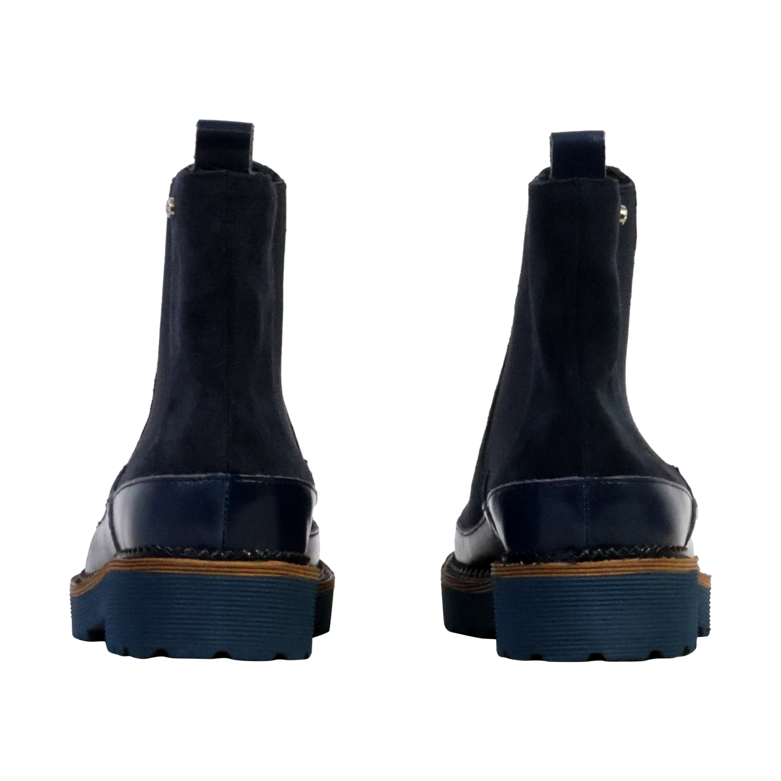 Olivia leather ankle boot Blue