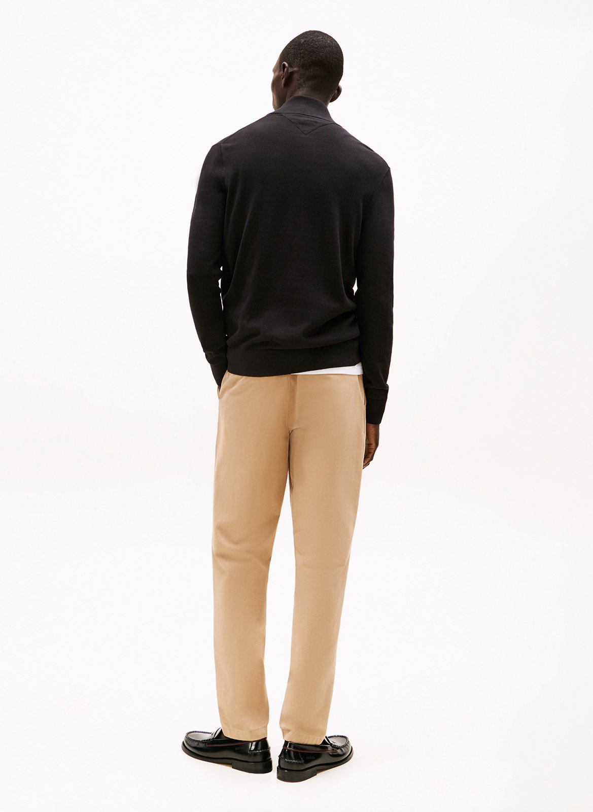 Straight cotton sweater TOMMY HILFIGER Black