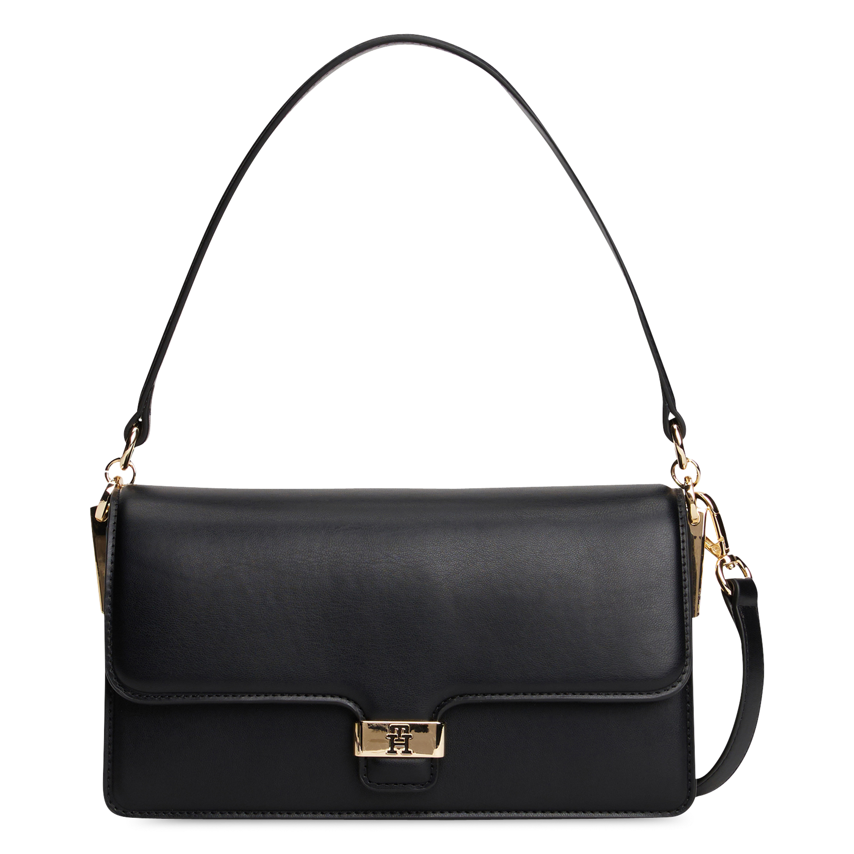 Sac porté épaule à rabat uni TOMMY HILFIGER