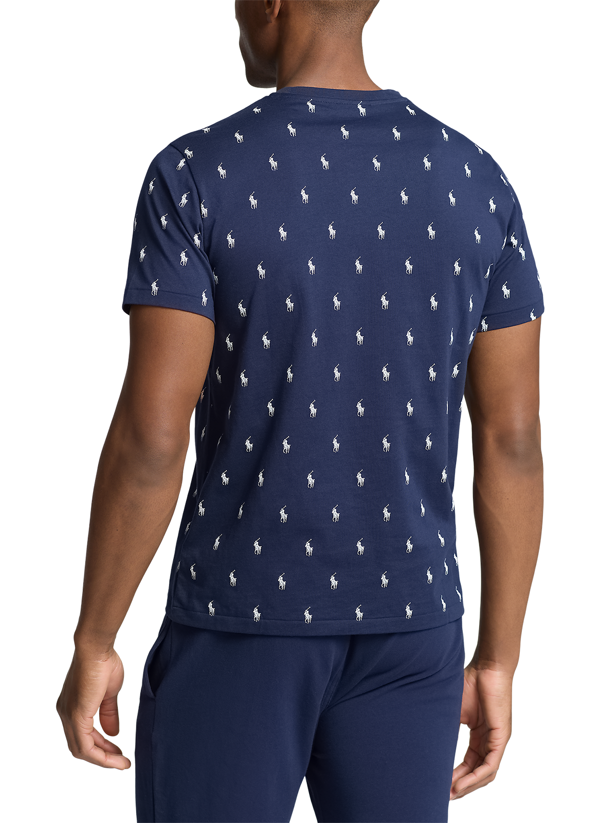 Tee-shirt col rond en coton POLO RALPH LAUREN Bleu