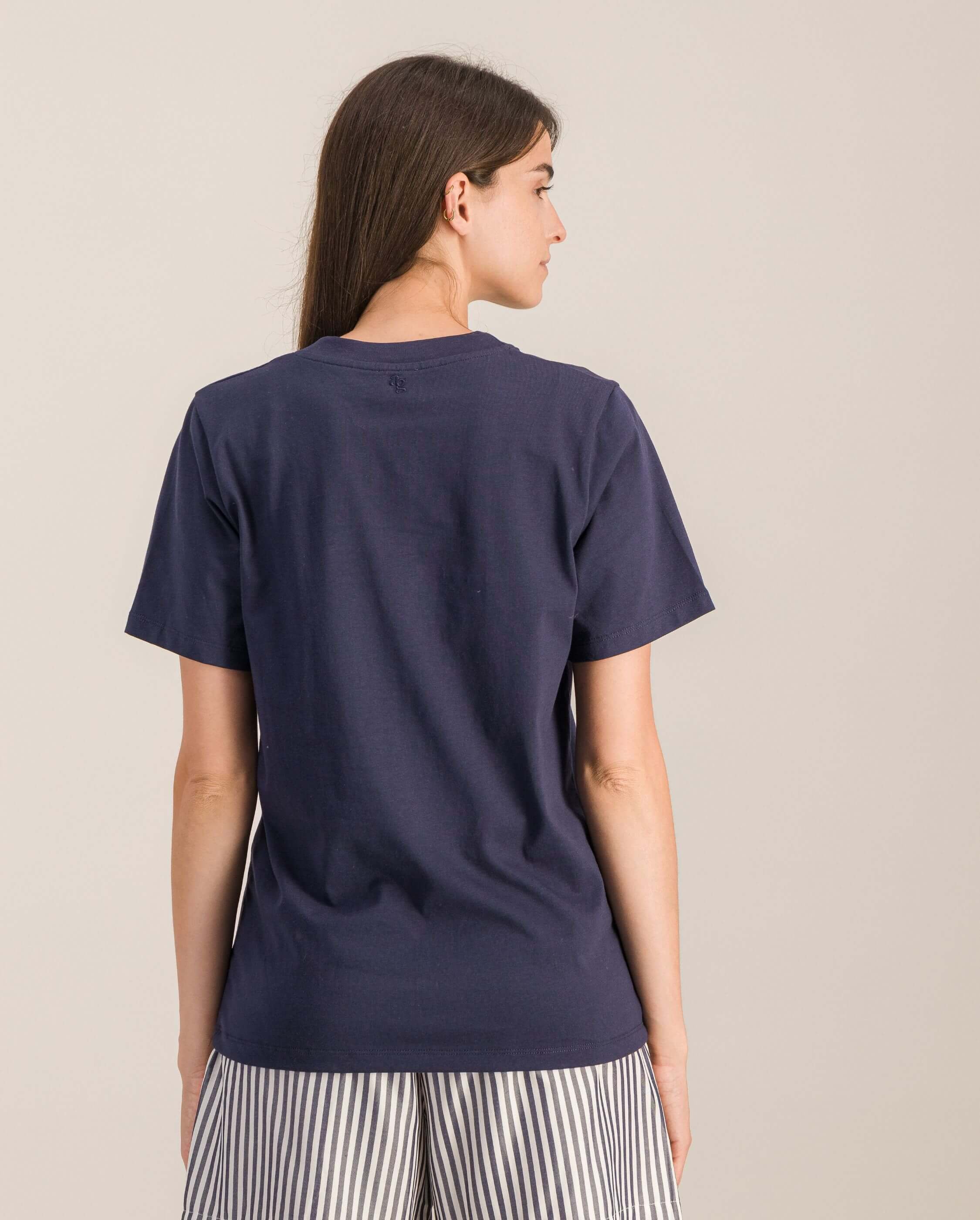 Women's organic cotton t-shirt, navy ANGARDE Blue