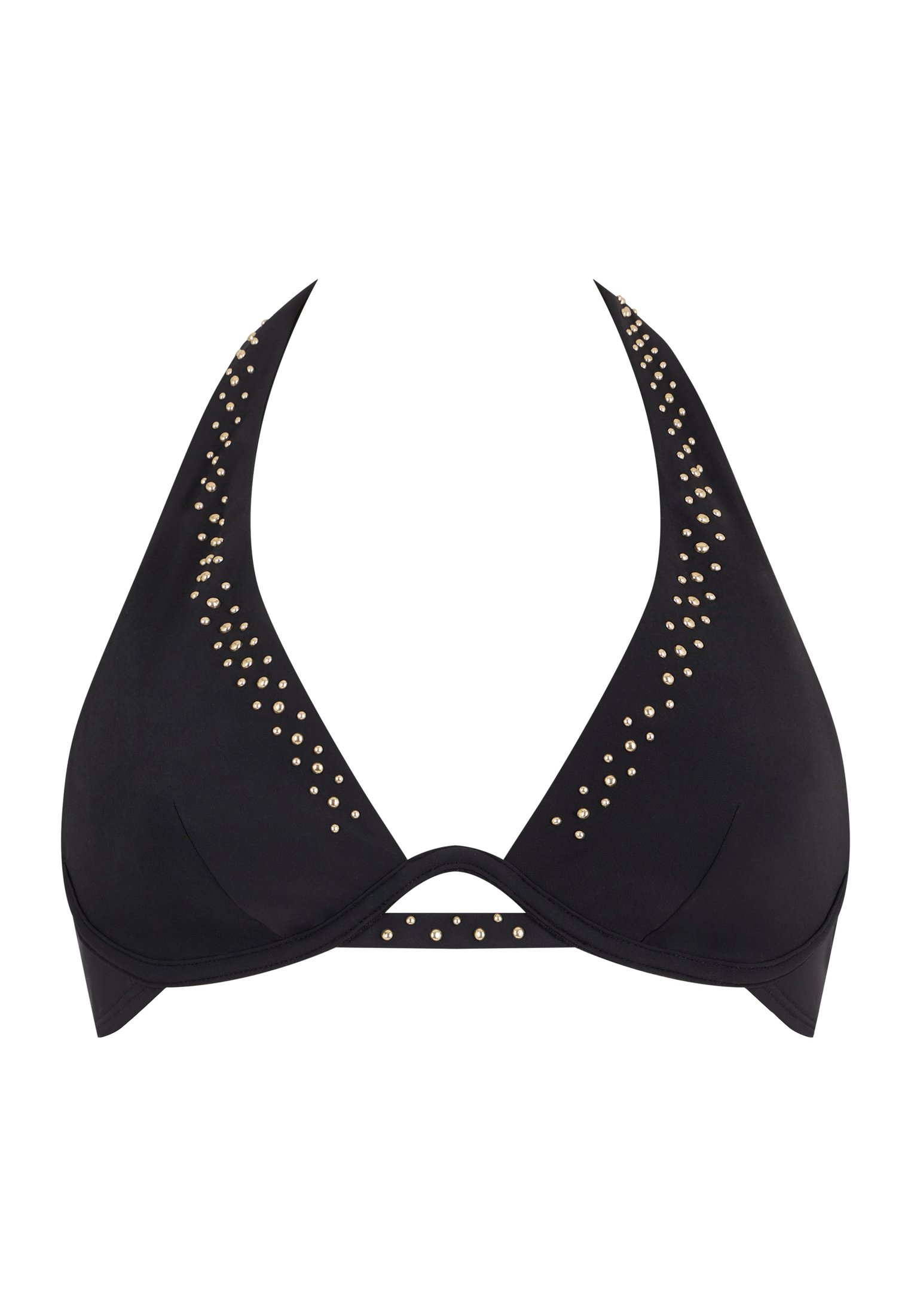 Triangle swimsuit top with single underwire Black