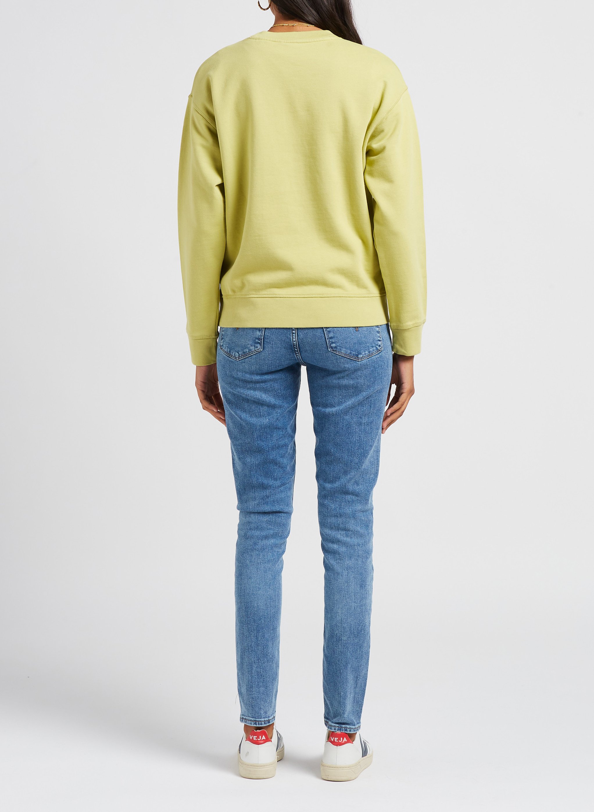 Sweat ample à col rond en coton LEVI'S Vert