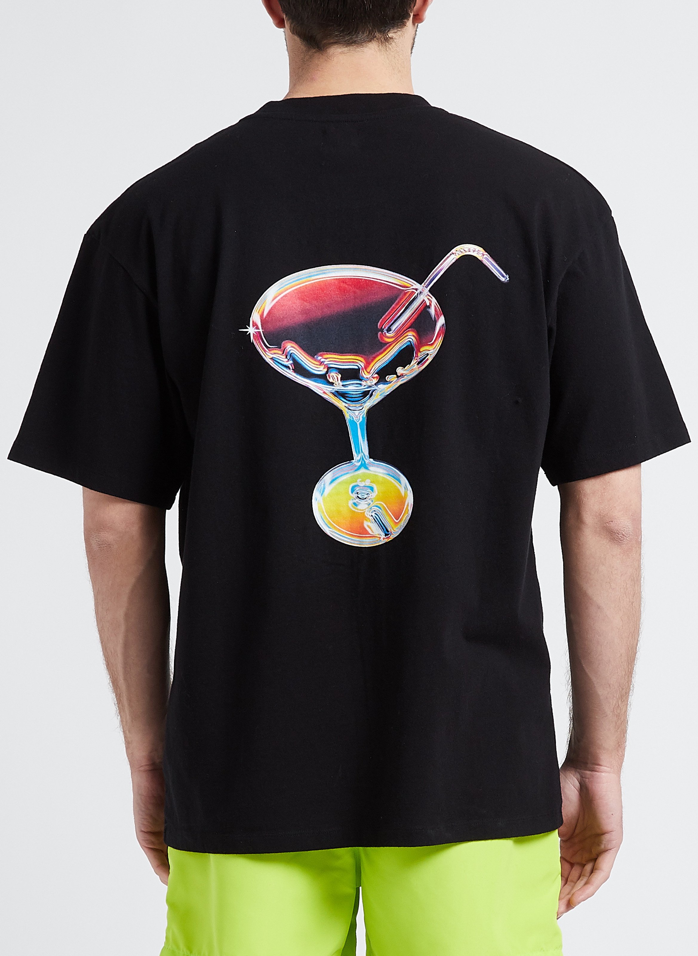 Rundhals-T-Shirt aus Baumwolle mit Siebdruck EDWIN Schwarz