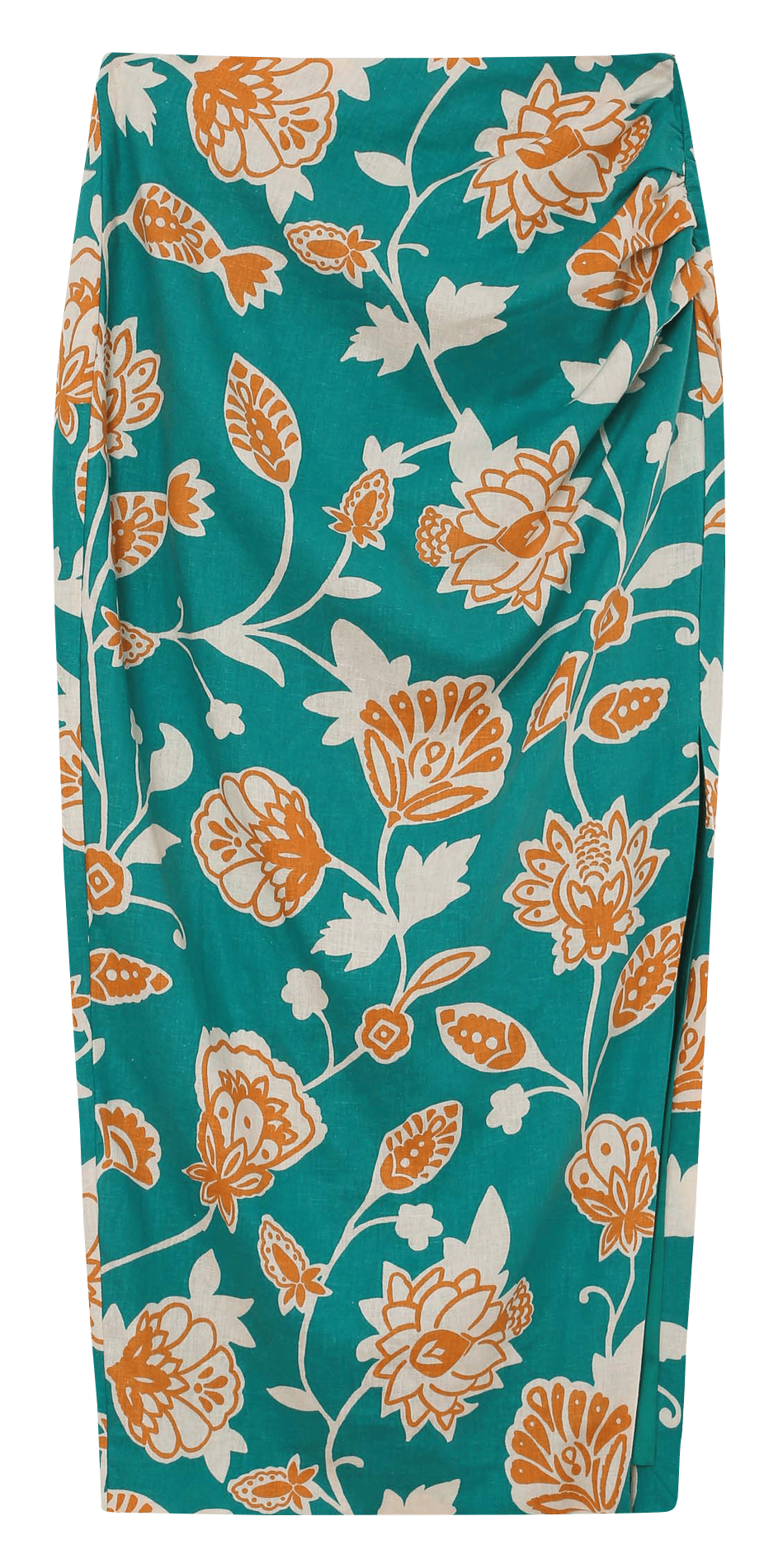 Jupe midi imprimé fleuri GRACE ET MILA Vert