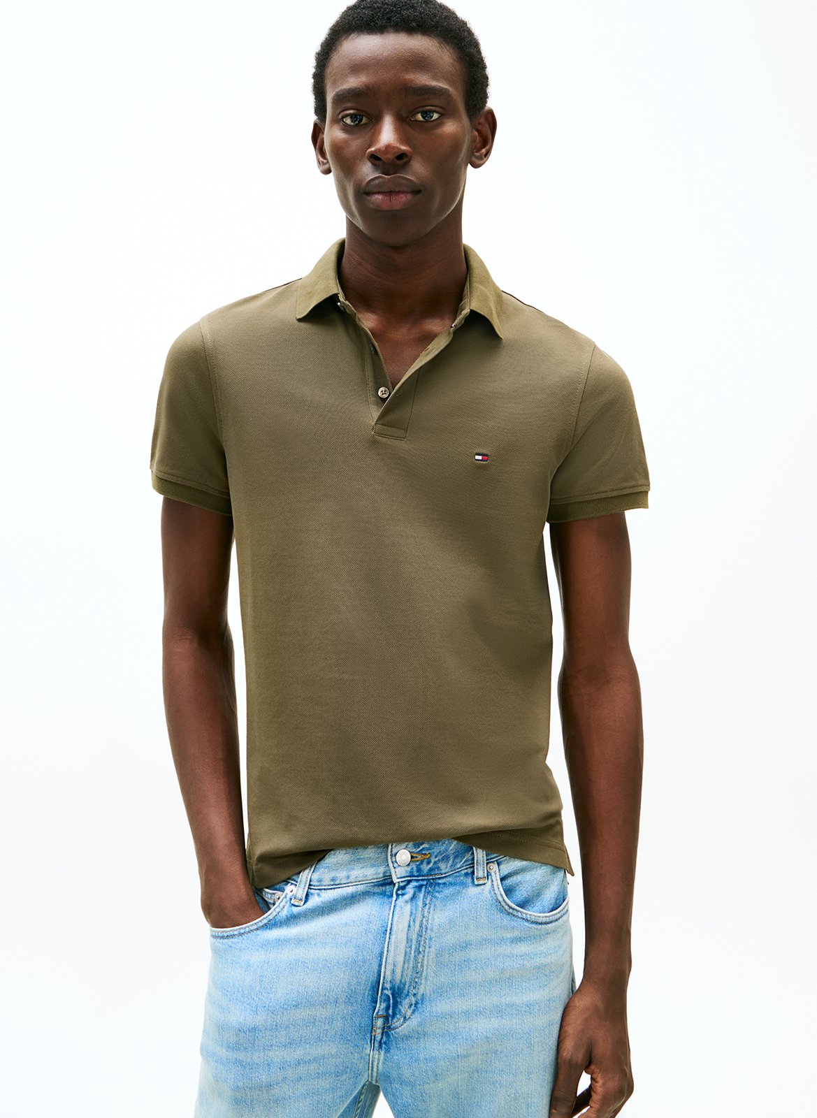 Slim-fit organic cotton polo shirt TOMMY HILFIGER