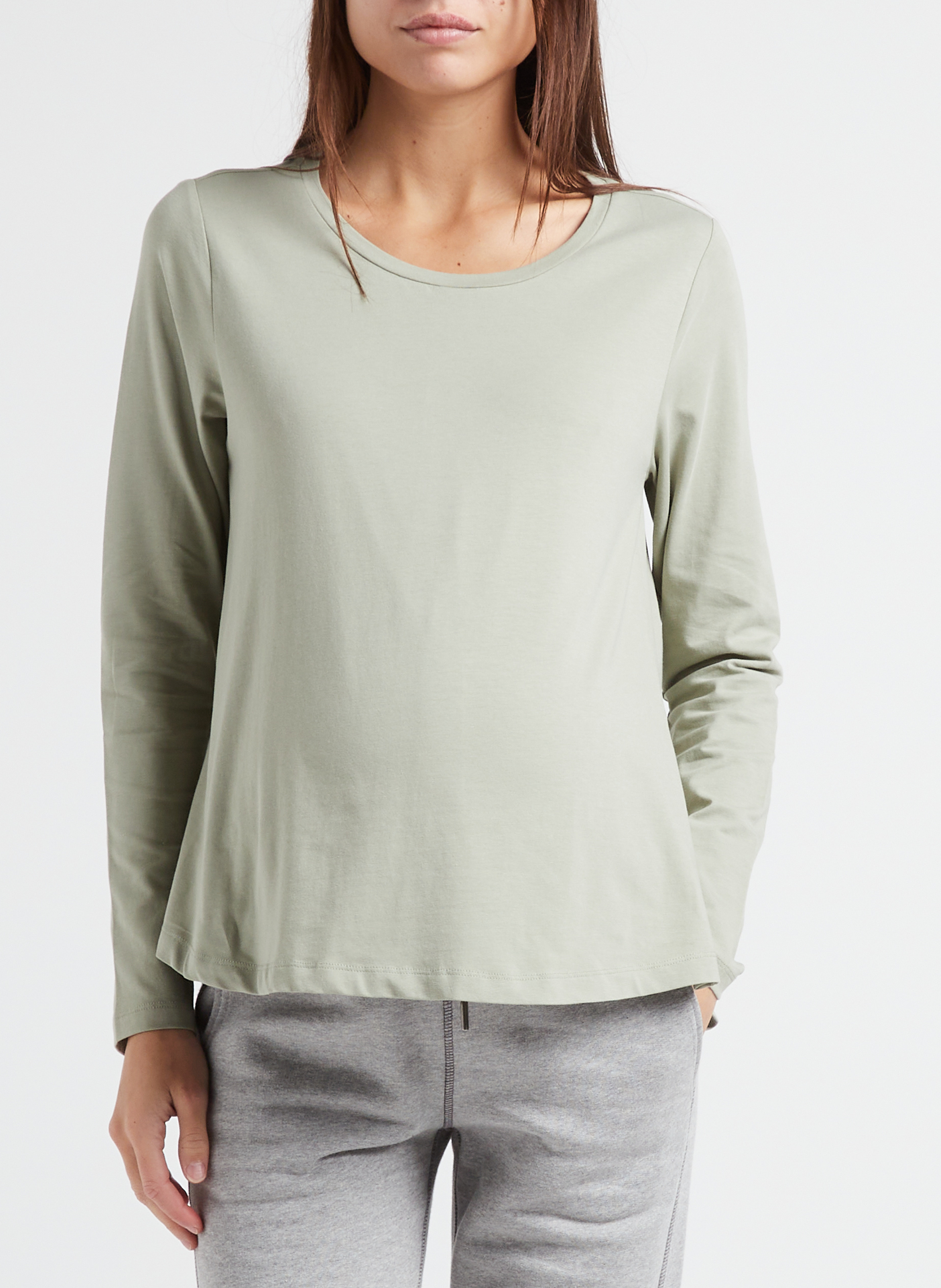 Tee-shirt col rond en coton bio mélangé  BOOB Vert