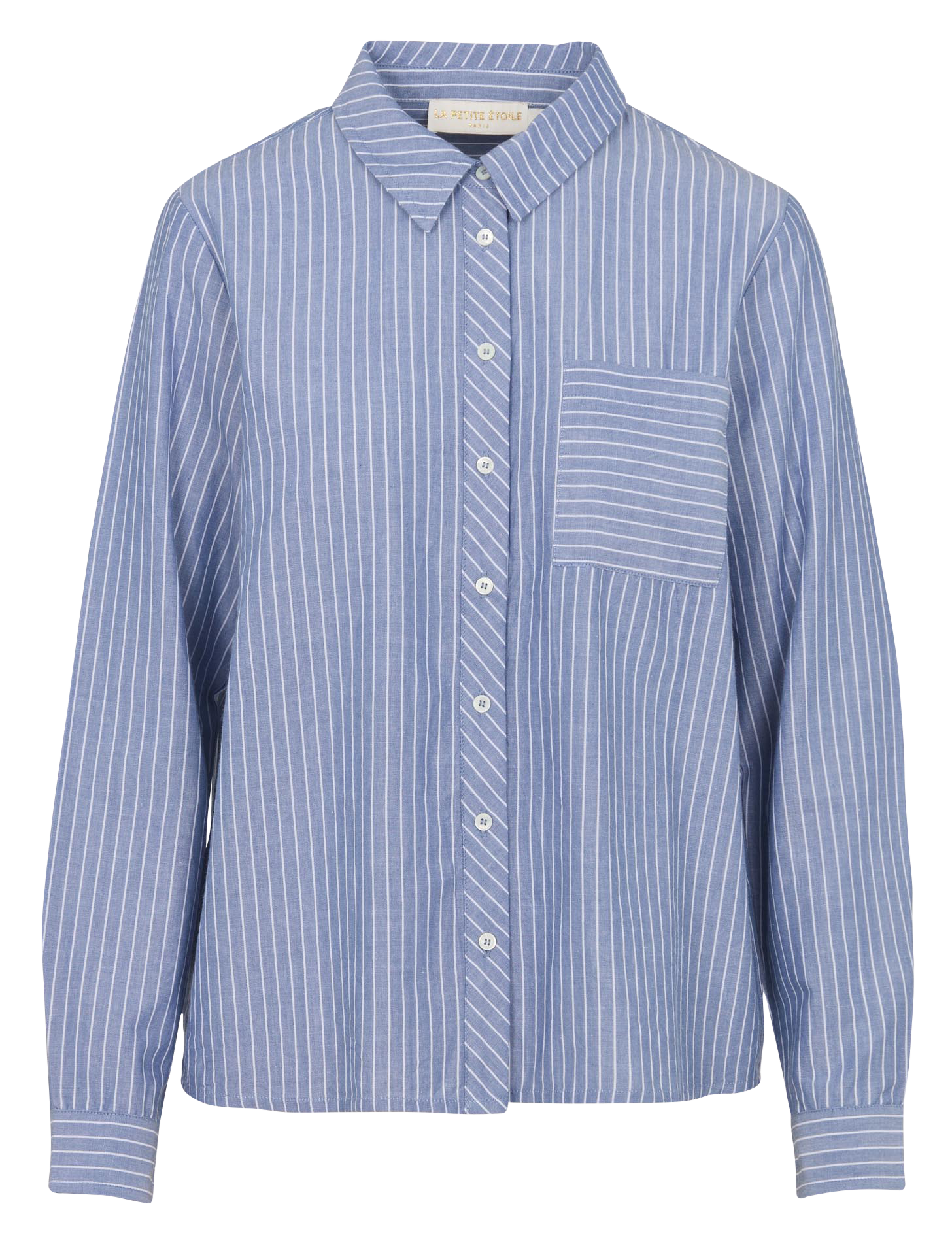 Chemise col classique en coton LA PETITE ETOILE Bleu