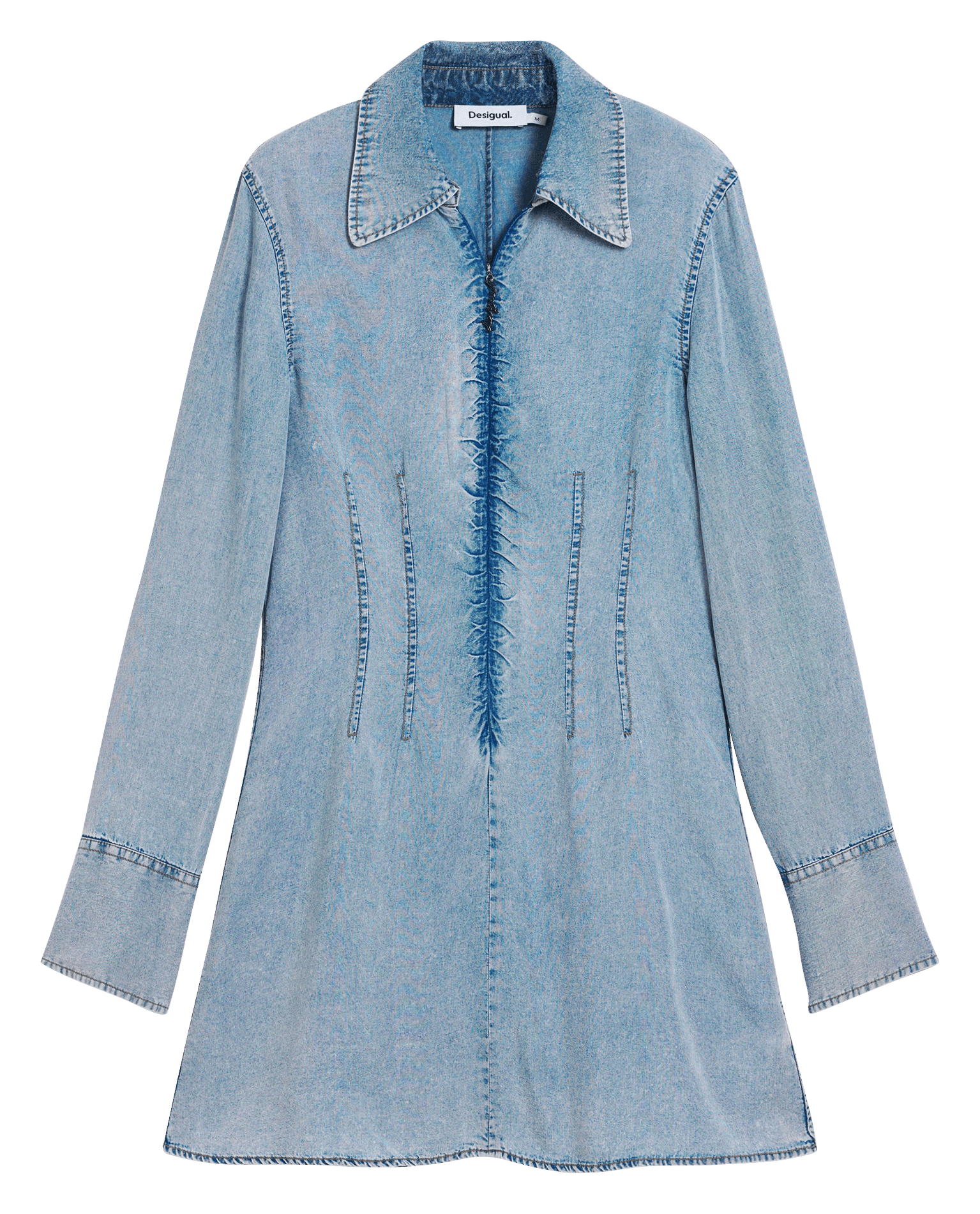 Robe courte col classique  DESIGUAL Bleu