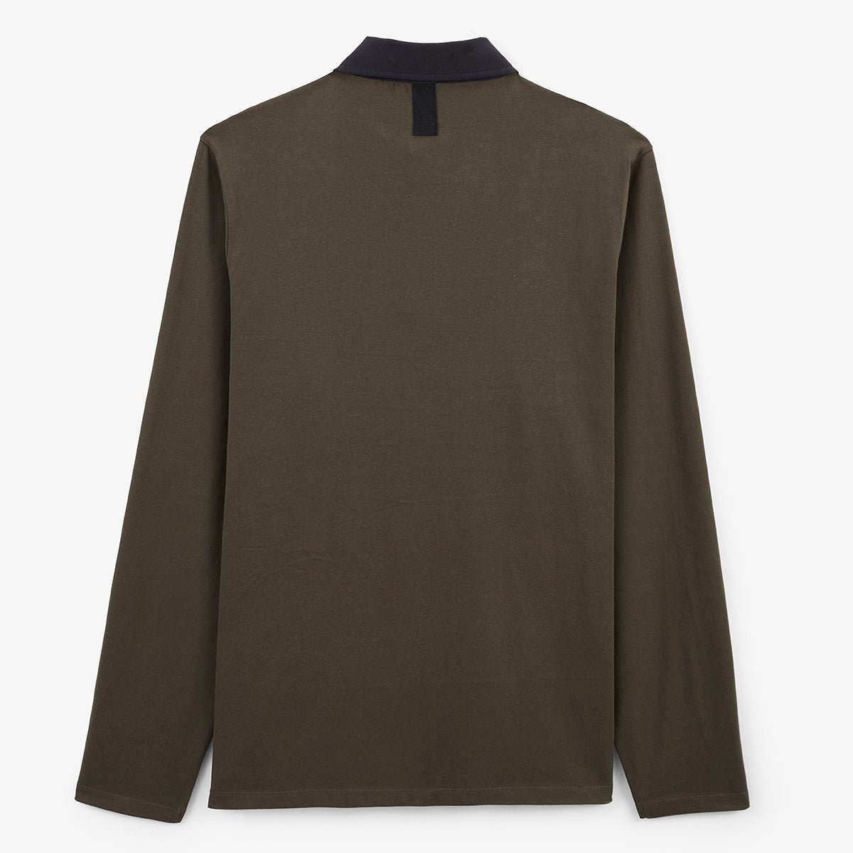 Rugby jersey in cotton with contrasting collar SERGE BLANCO Brown