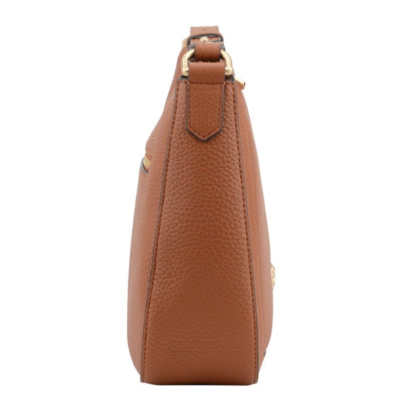 Crossbody bag in cowhide leather Brown