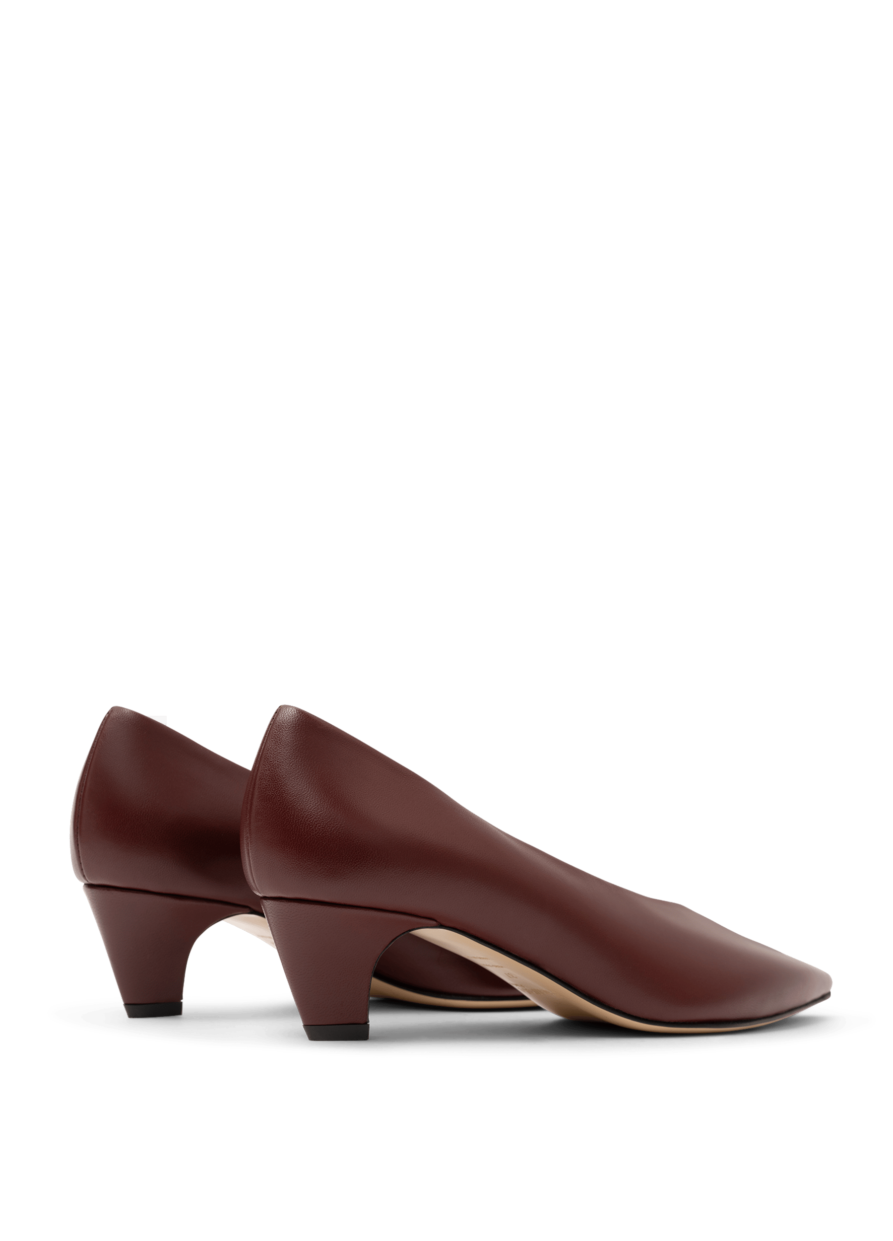 Escarpins en cuir nappa bordeaux PARALLELE PARIS Rouge