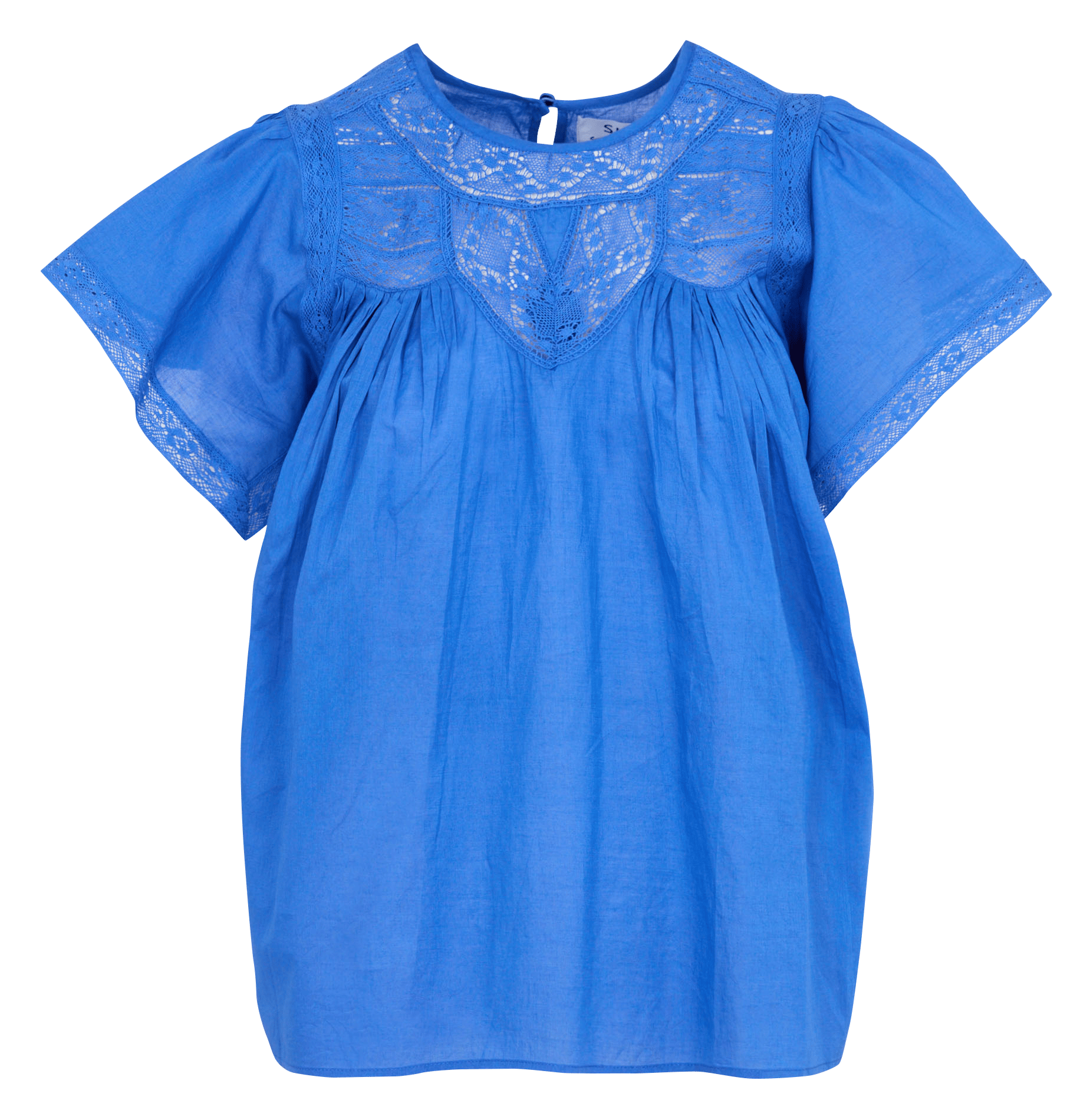Oversized, katoenen top met ronde hals SUD EXPRESS Blauw