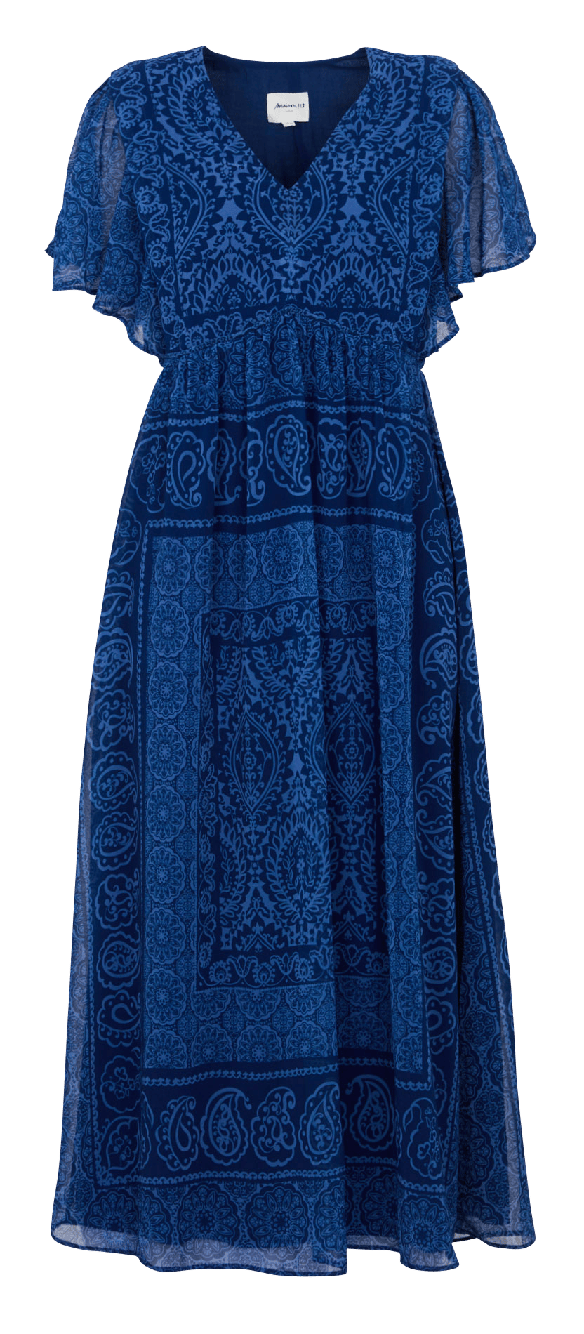 Robe midi imprimée col v MAISON 123 Bleu