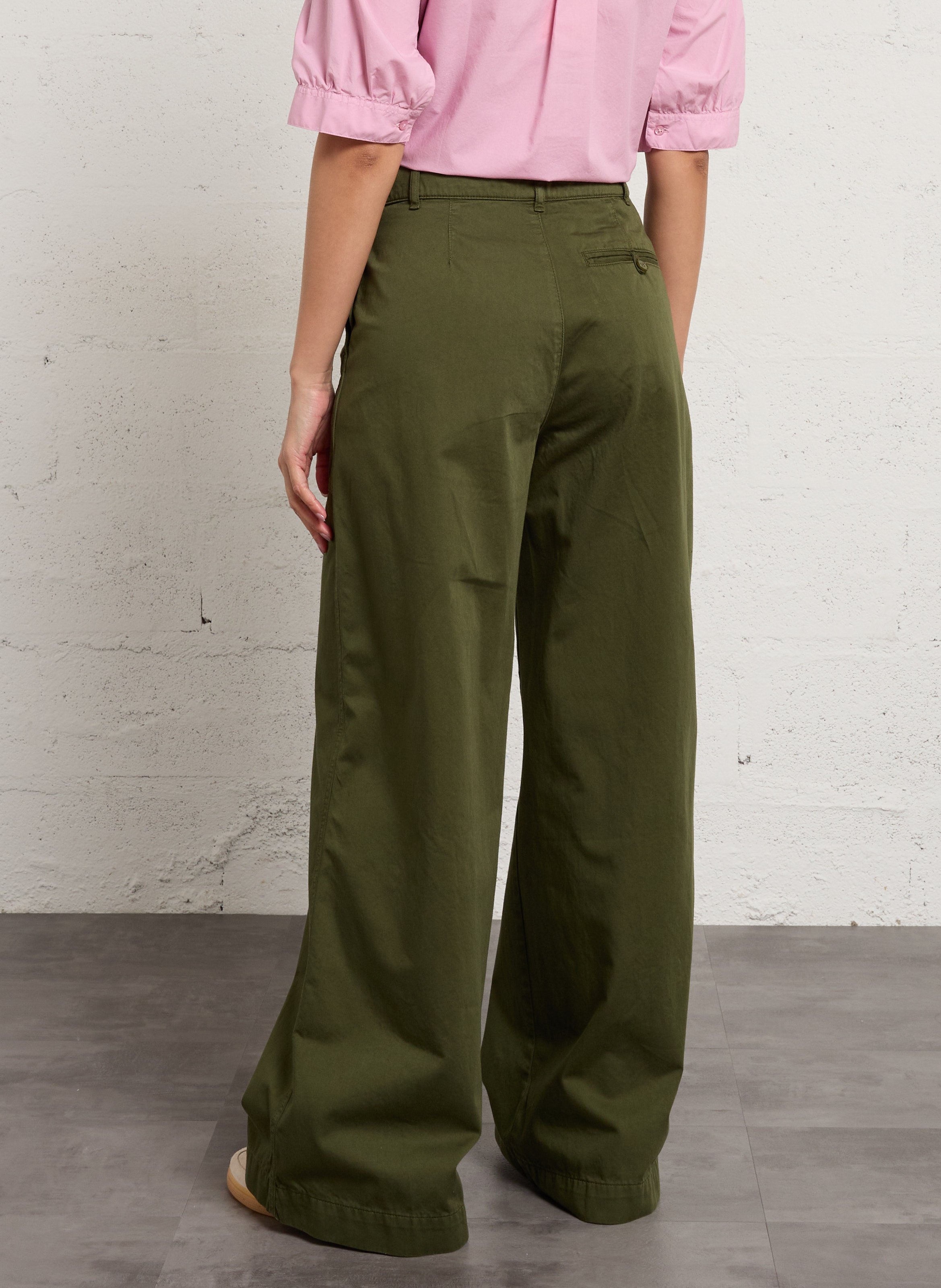 Wide-leg pants with braces BENSIMON Khaki