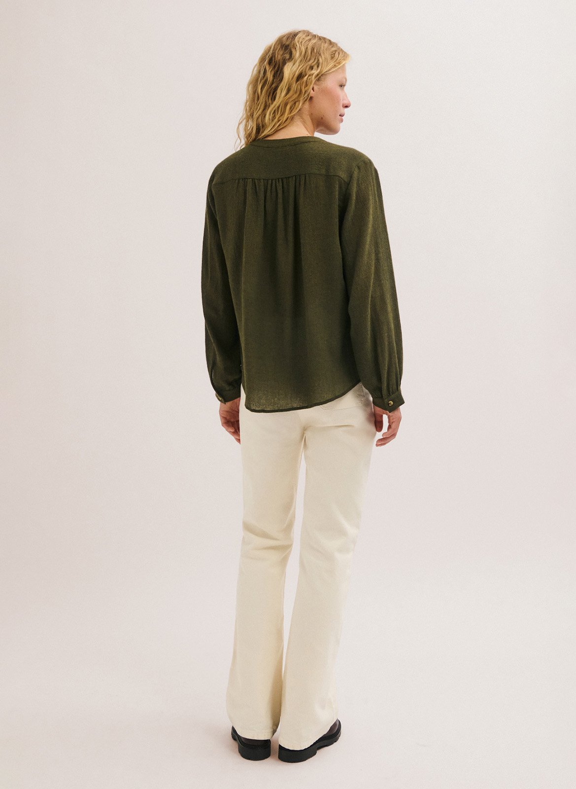 Oversize Tunika mit Stehkragen PABLO Khaki