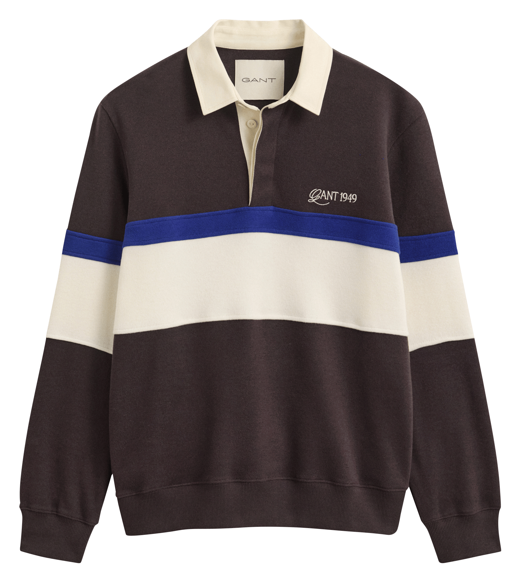 Polo droit à rayures en coton mélangé GANT Bruin