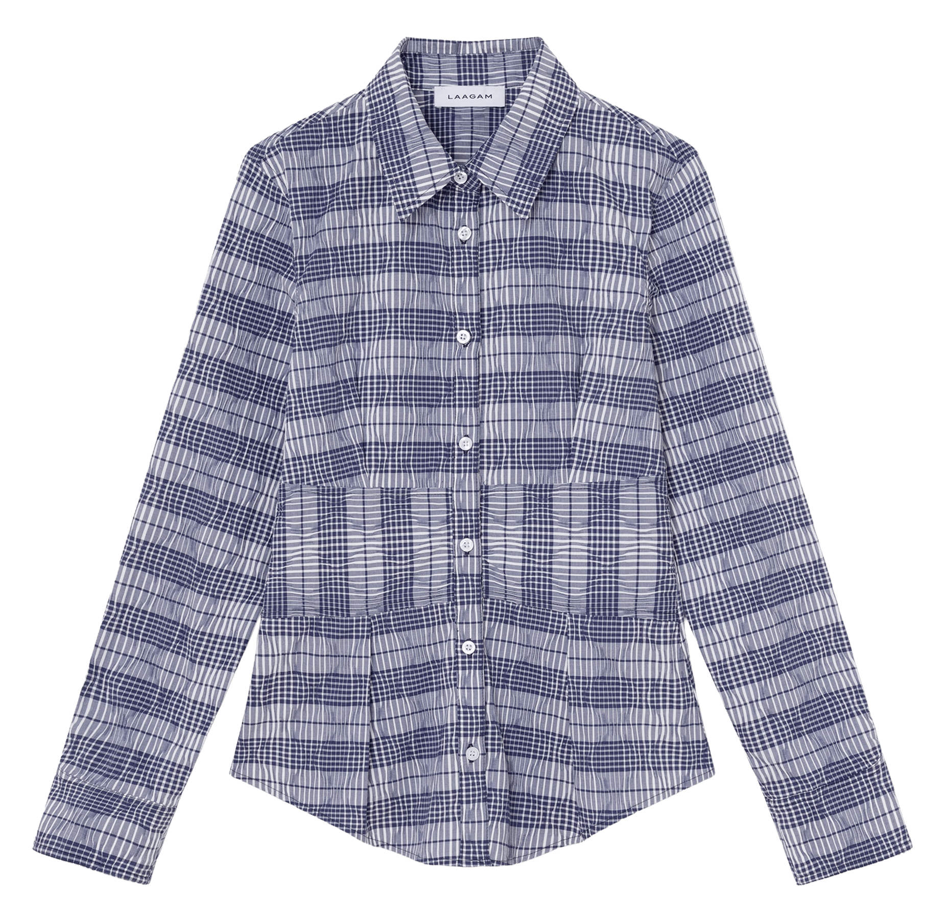 Cotton-blend shirt with classic collar LAAGAM Blue