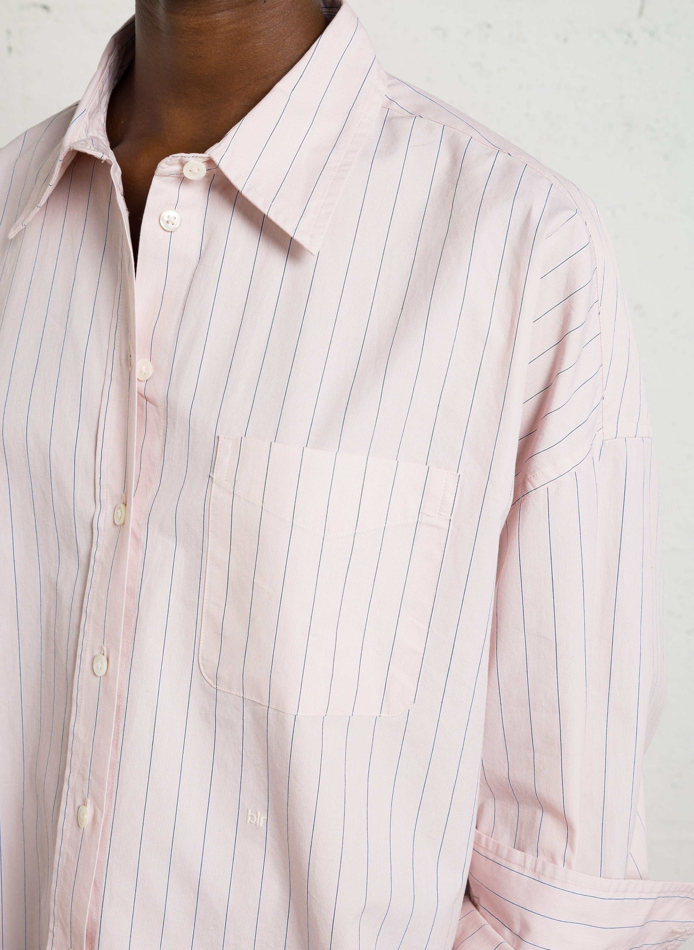 Oversized round neck striped cotton shirt BELLEROSE Stripes