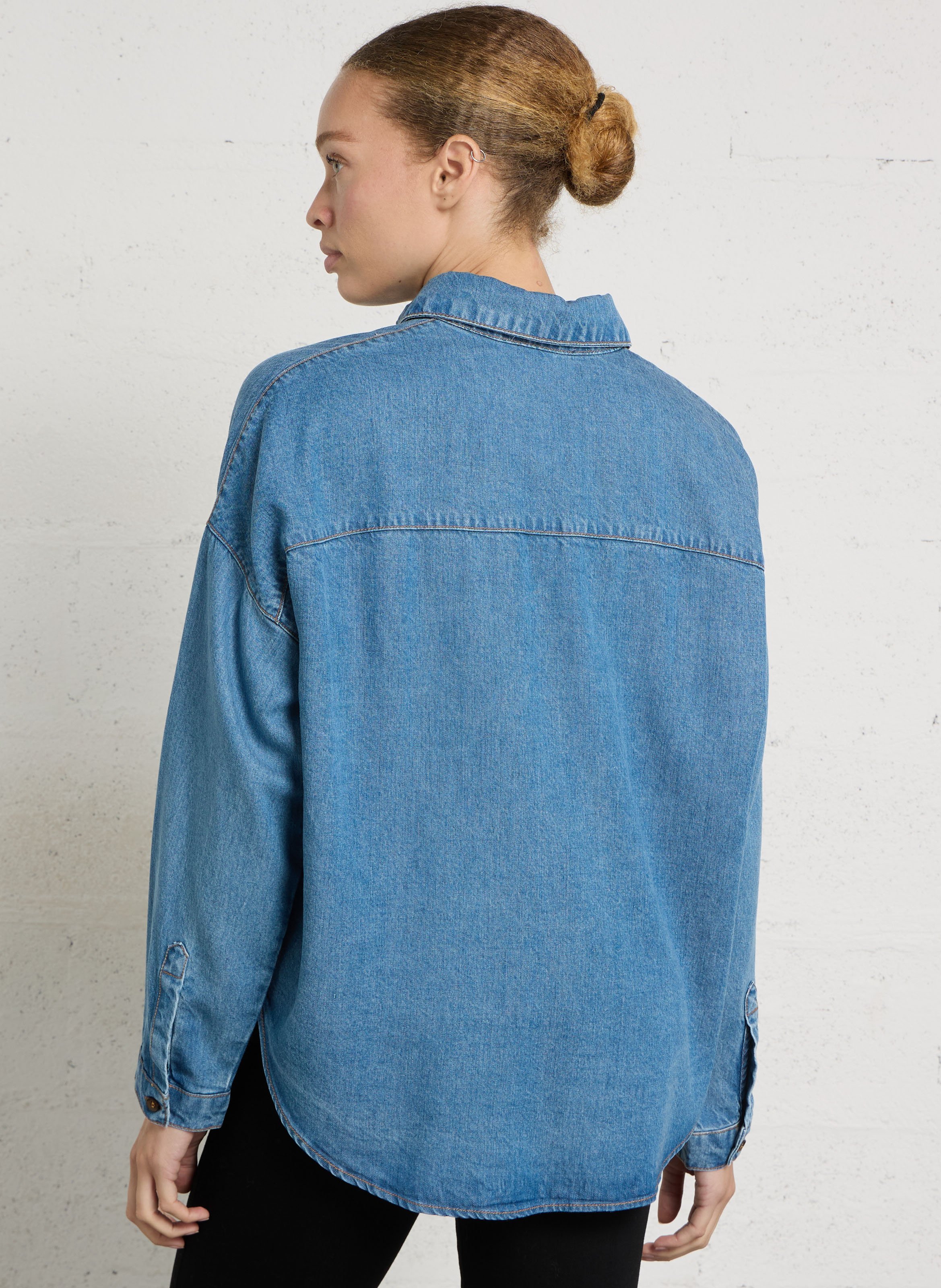Loose denim shirt SUD EXPRESS Blue