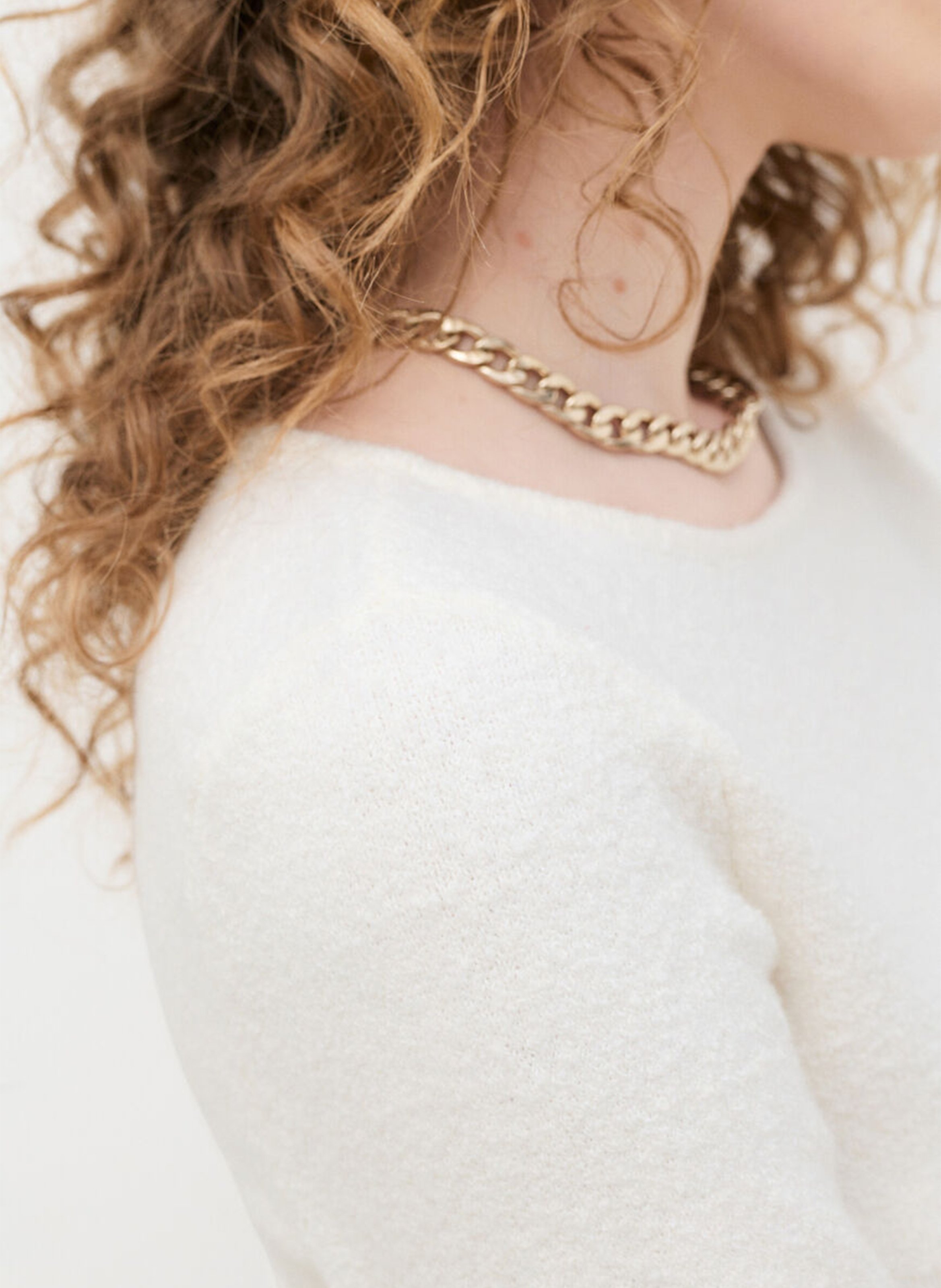 Straight cut boat neck solid color sweater CAROLL Beige