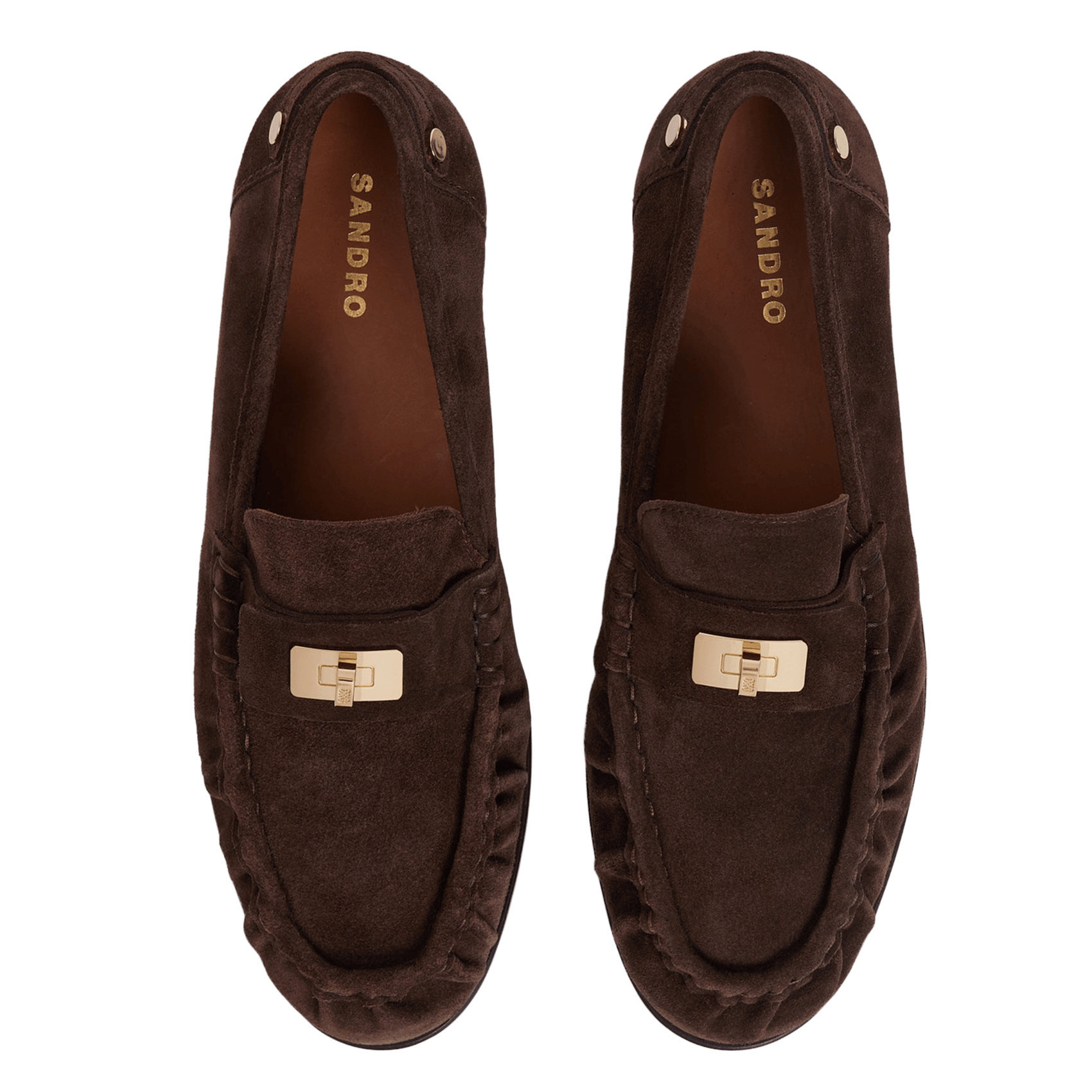 Suède leren mocassins SANDRO Bruin