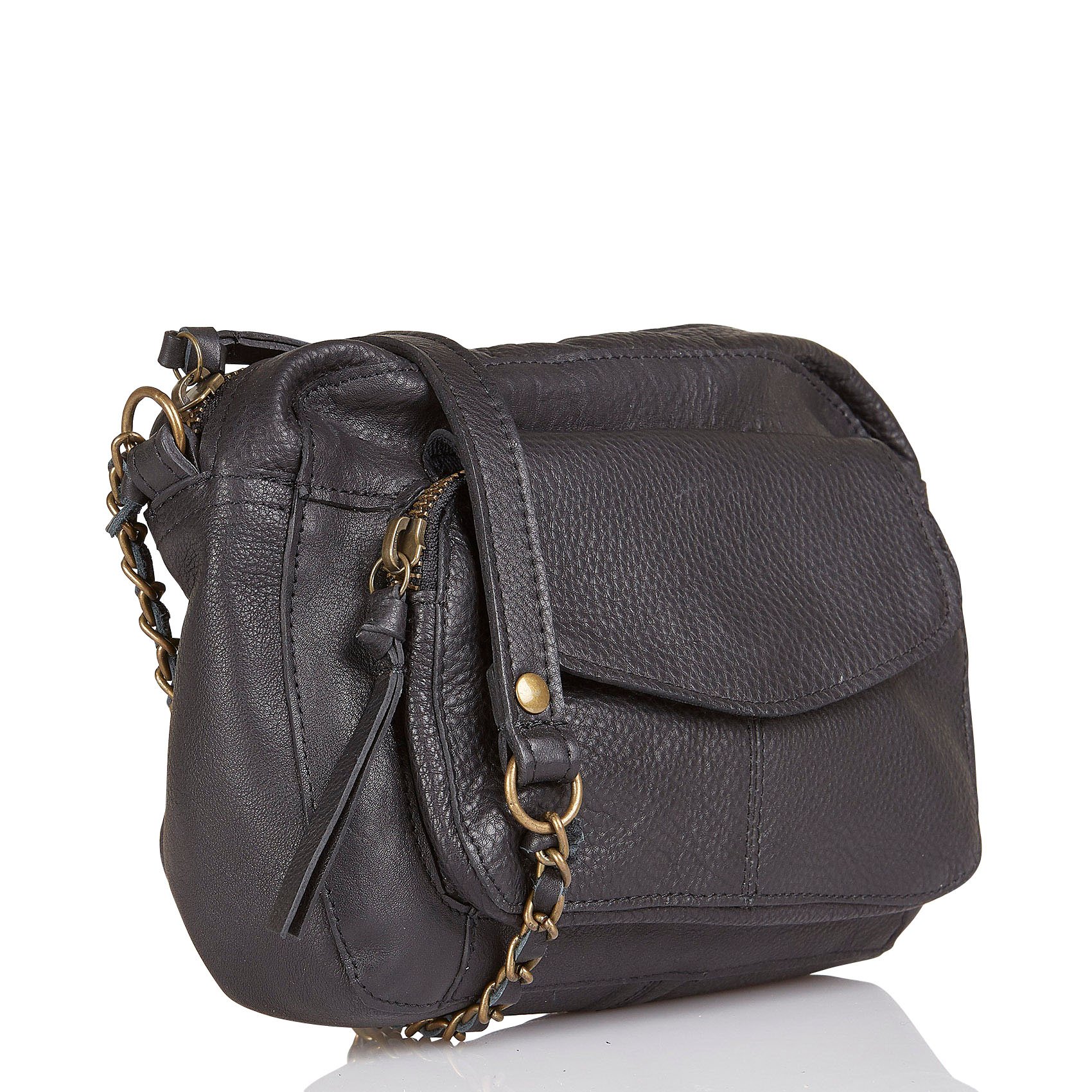 Leather shoulder bag Black
