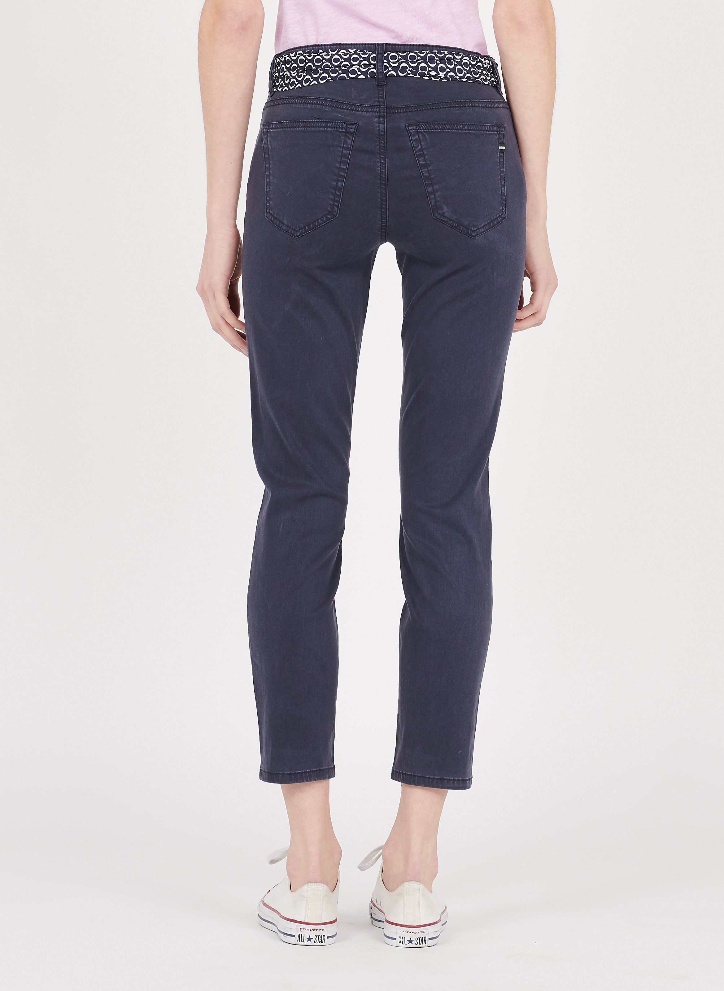 Slim-fit broek met ceintuur MARC O'POLO Blauw