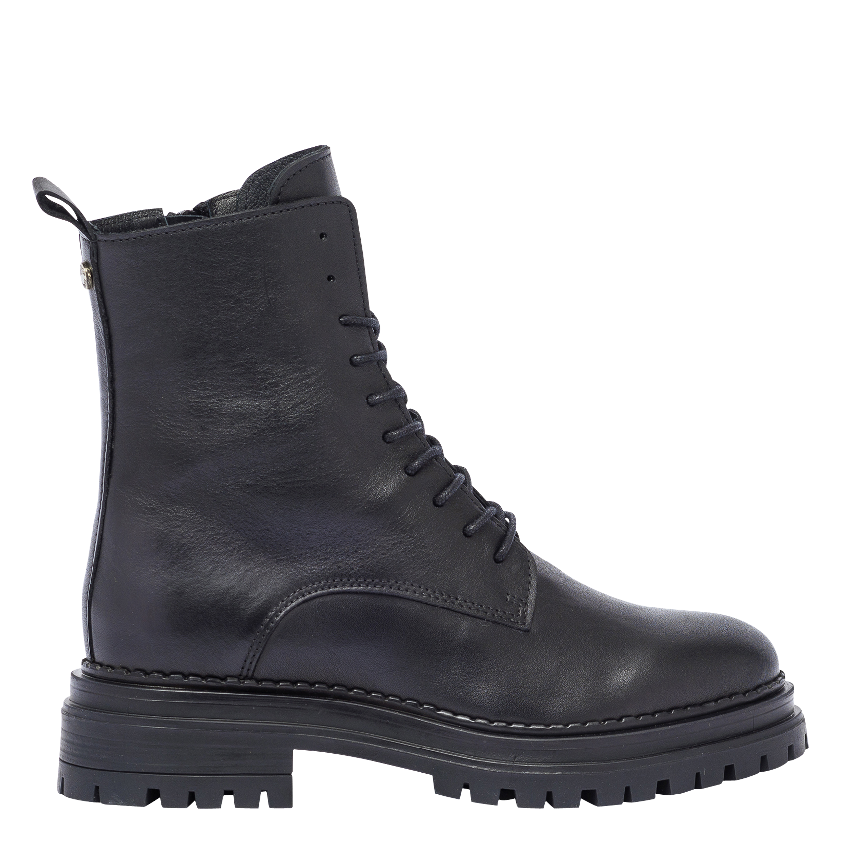 Boots en cuir lisse BOCAGE Noir