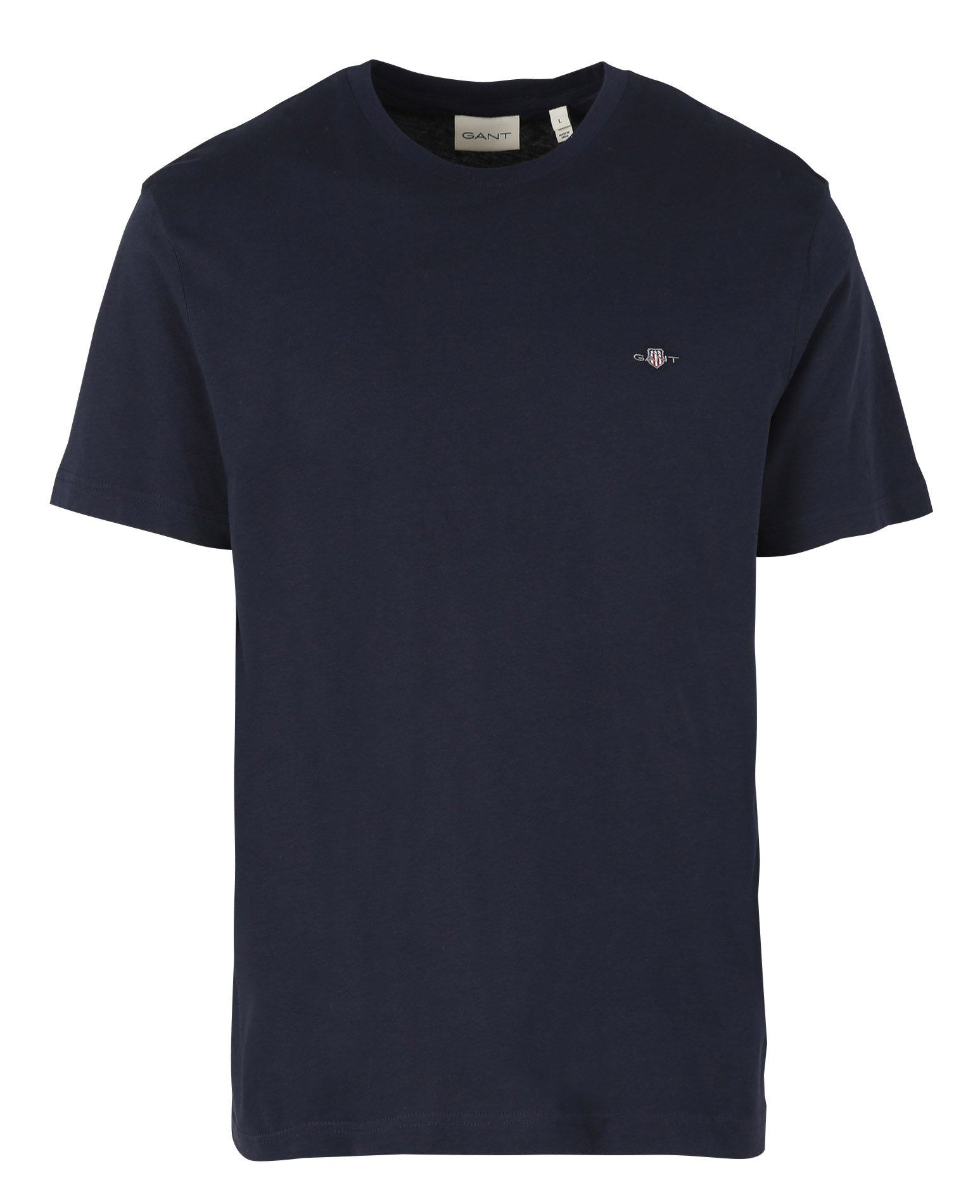Round-neck cotton T-shirt GANT Blue