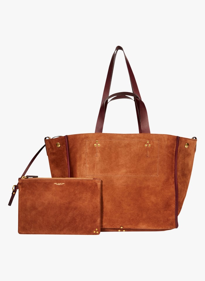 Suede Tote Bag Tabac Jerome Dreyfuss Women Place des Tendances