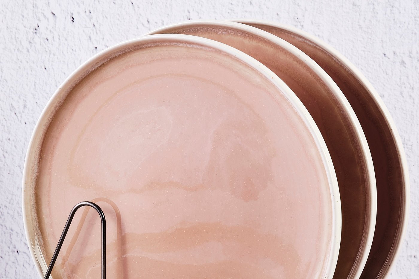 Oxygen plate ø27cm - 6 pieces - green-gray BJORN Pink