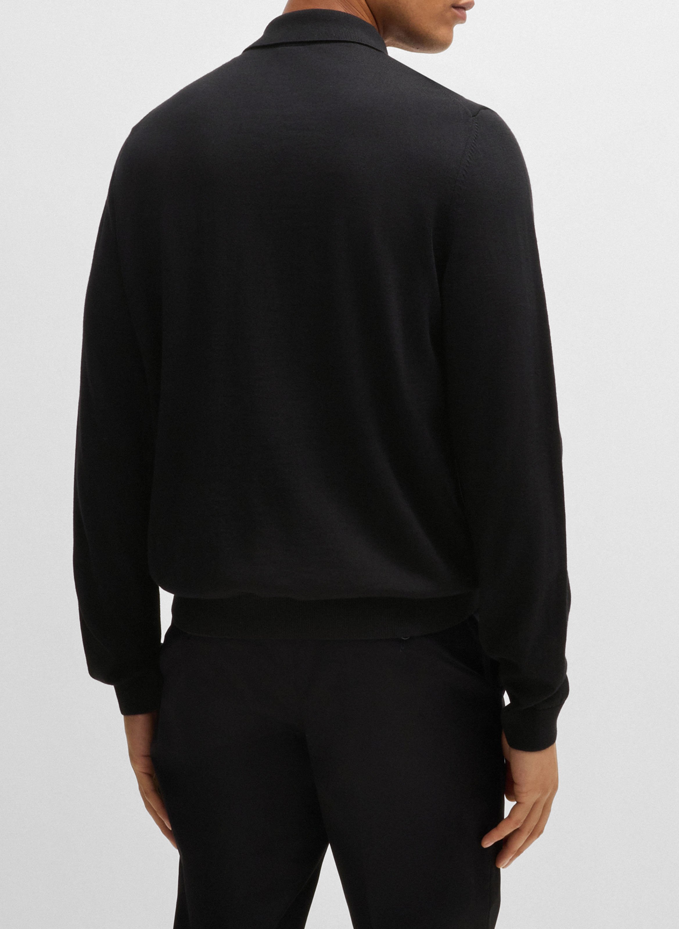 Slim virgin wool sweater BOSS Black