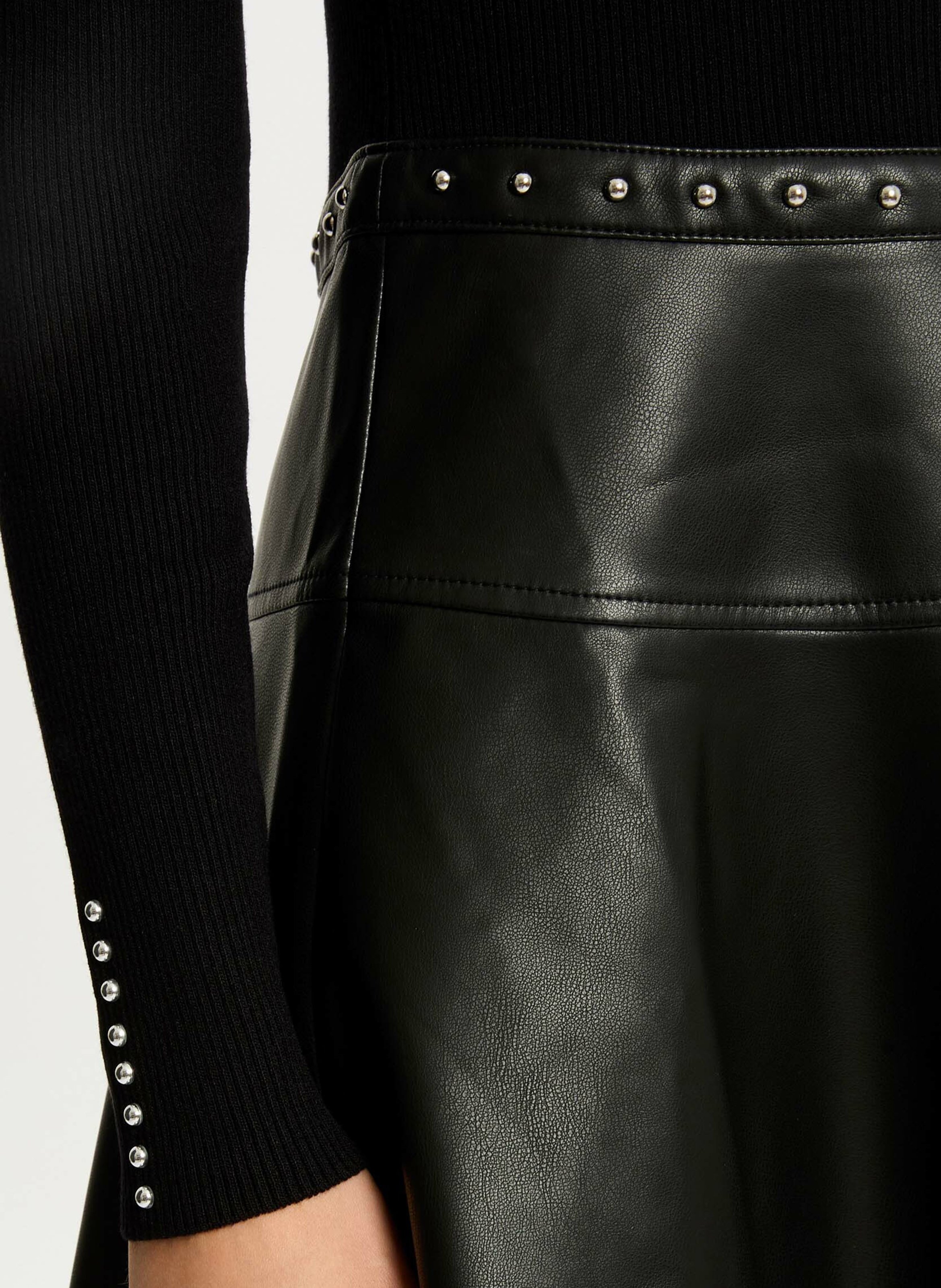 Robe courte patineuse 2-en-1 MORGAN Noir