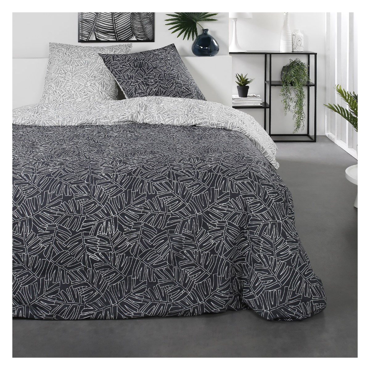 Printed cotton bedding set TODAY LINGE DE MAISON White