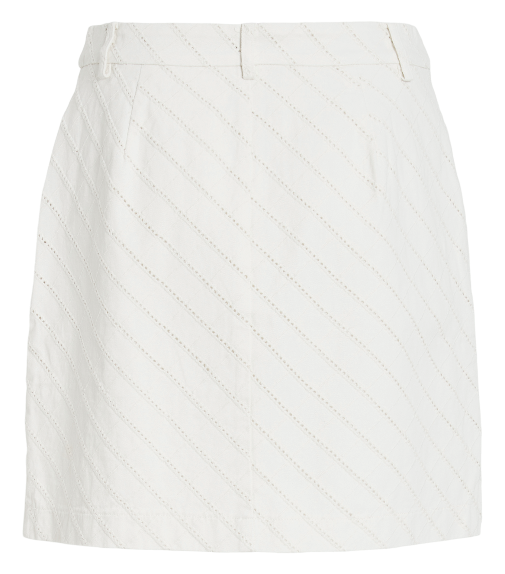 Jupe courte en coton VILA Beige