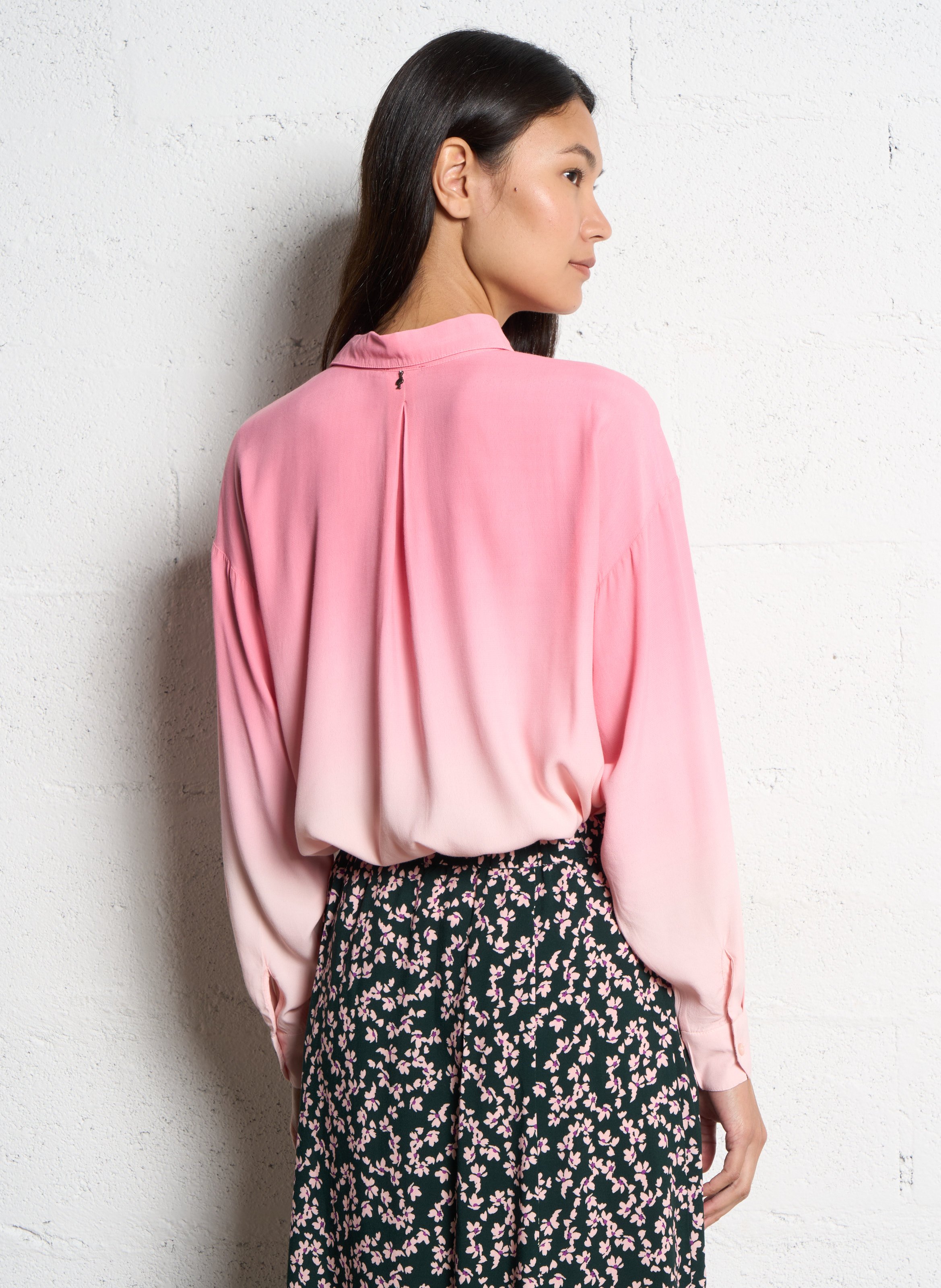 Chemise droite fluide dégradée  ONE STEP Rose