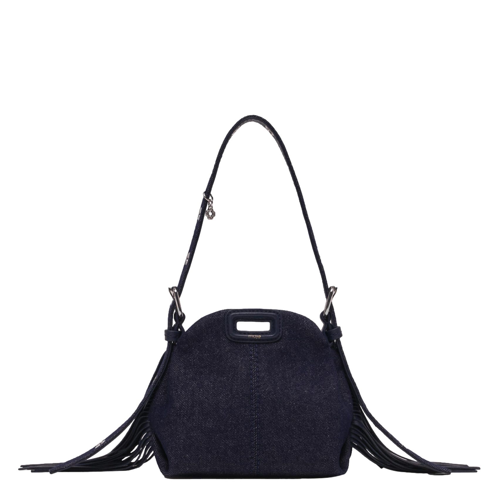 Sac bandoulière en denim de coton MAJE Bleu
