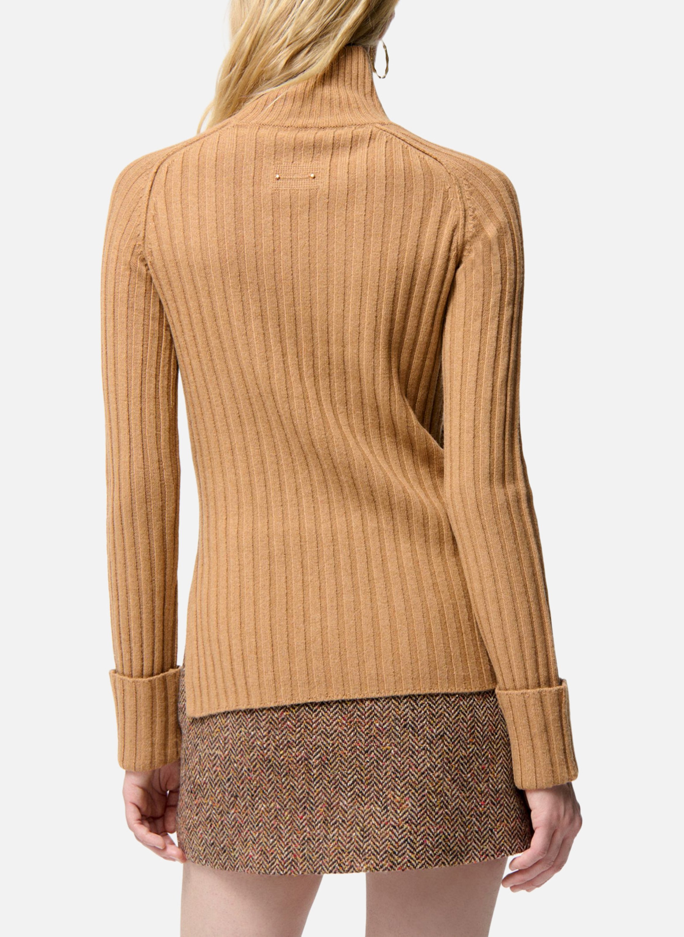 Pull col roulé en laine mélangée VANESSA BRUNO Marron