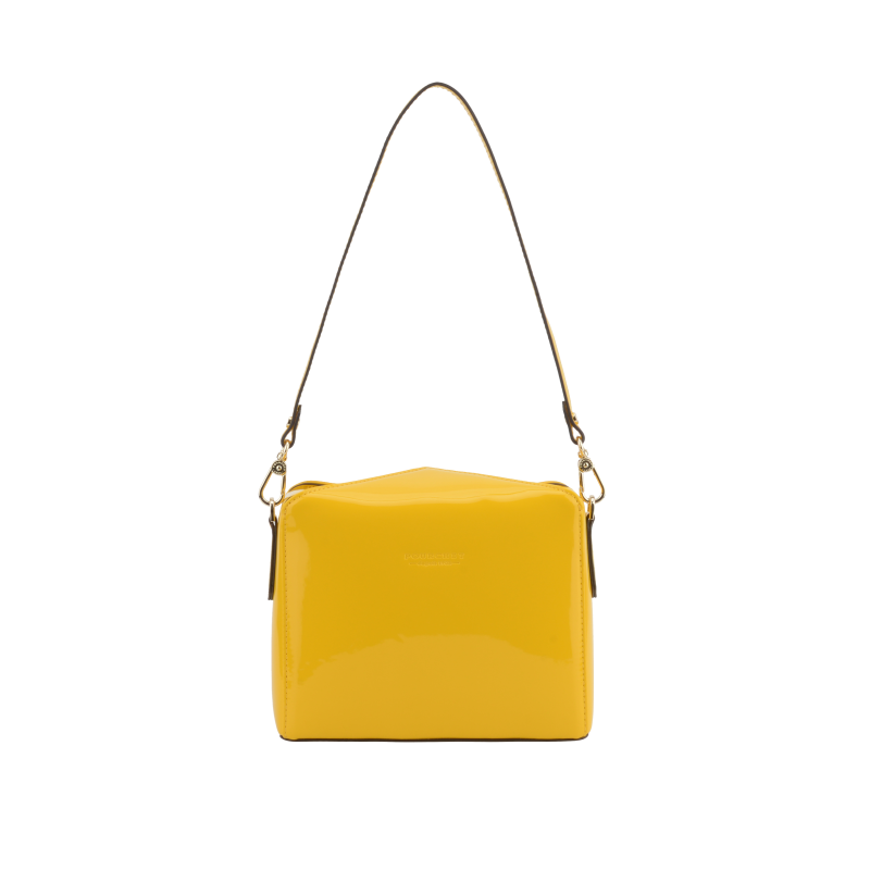 Shoulder bag - synthetic and leather POURCHET Yellow