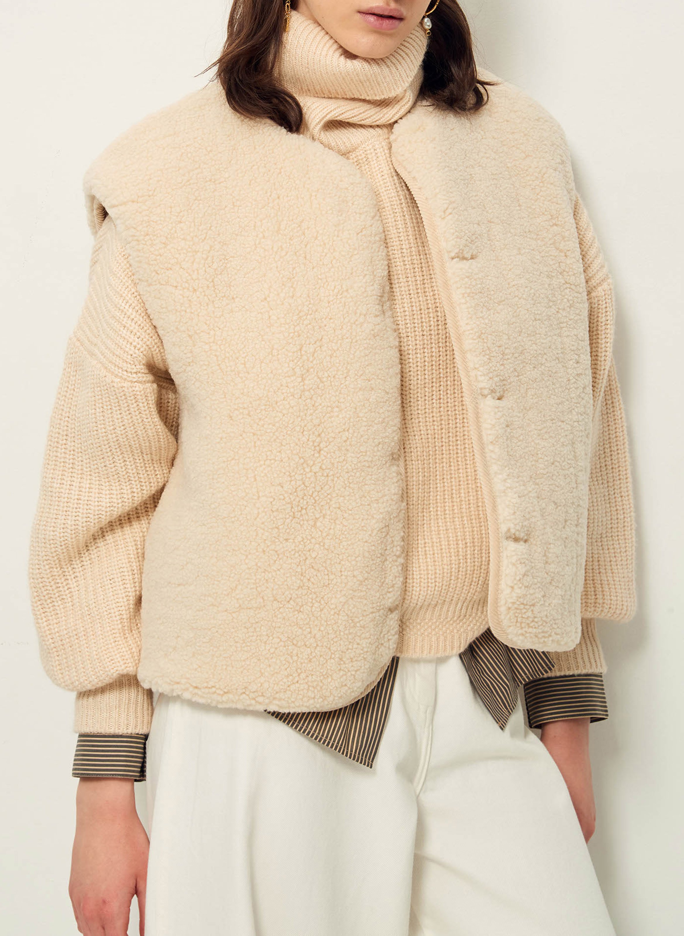 Veste droite réversible SESSUN Beige