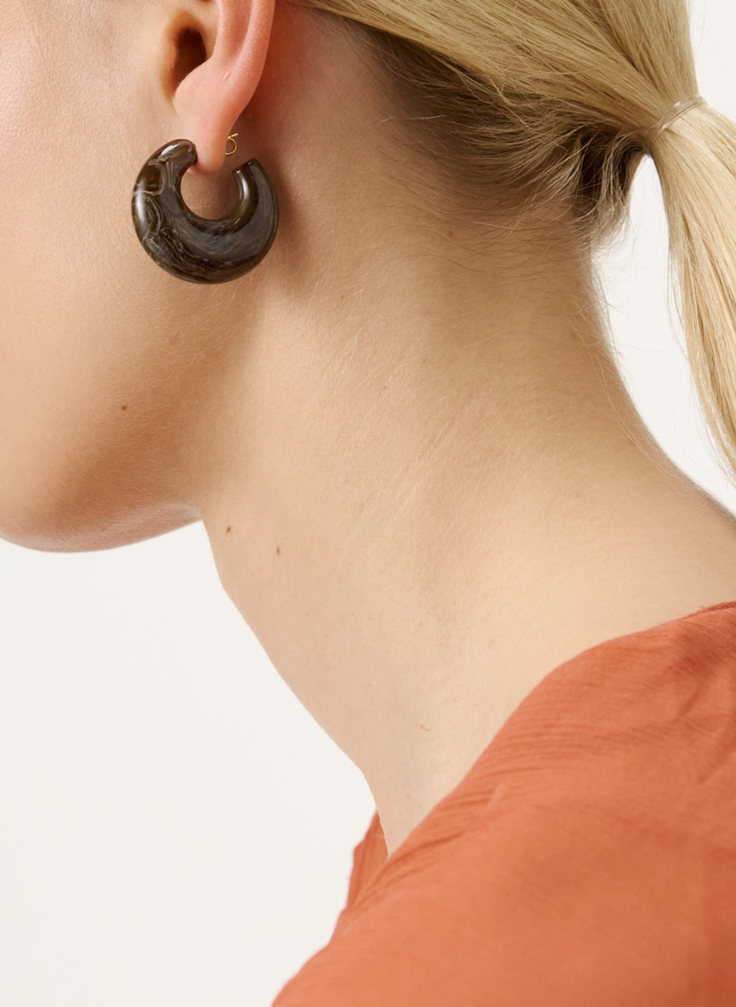 Kreolen mit runden Gliedern VANESSA BARONI Braun