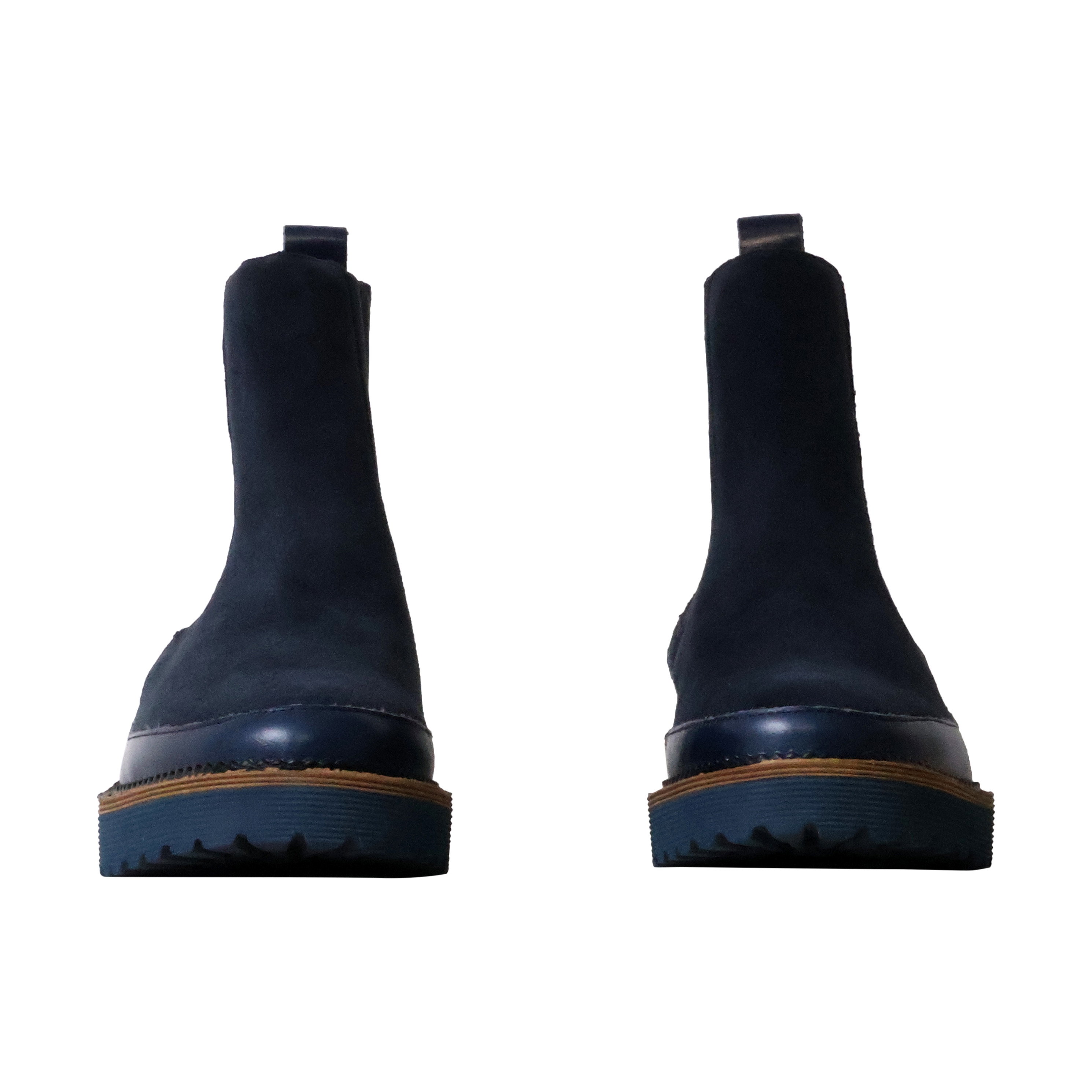 Olivia leather ankle boot Blue